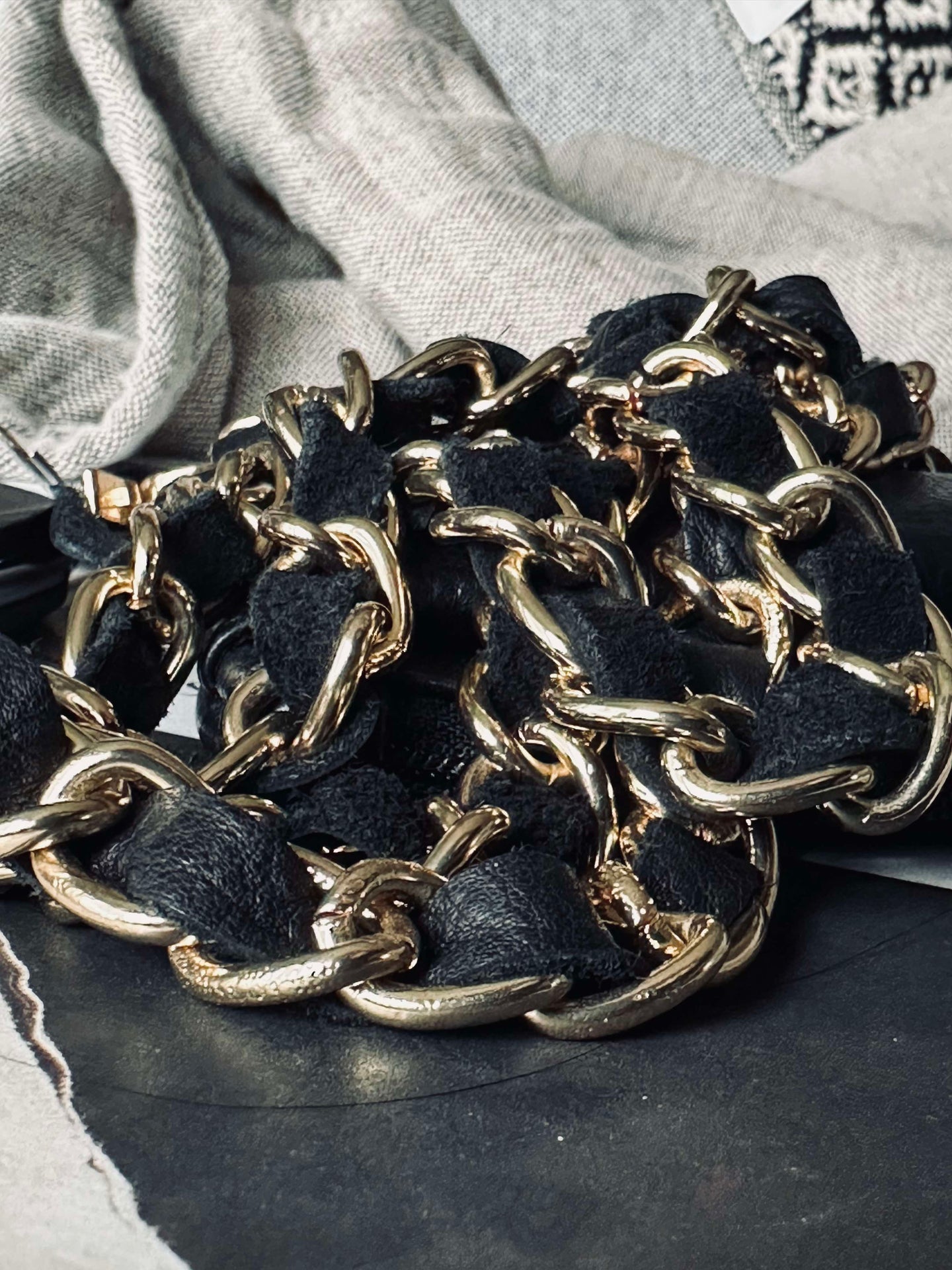 Mobil / Nyckelrem – Svart läder