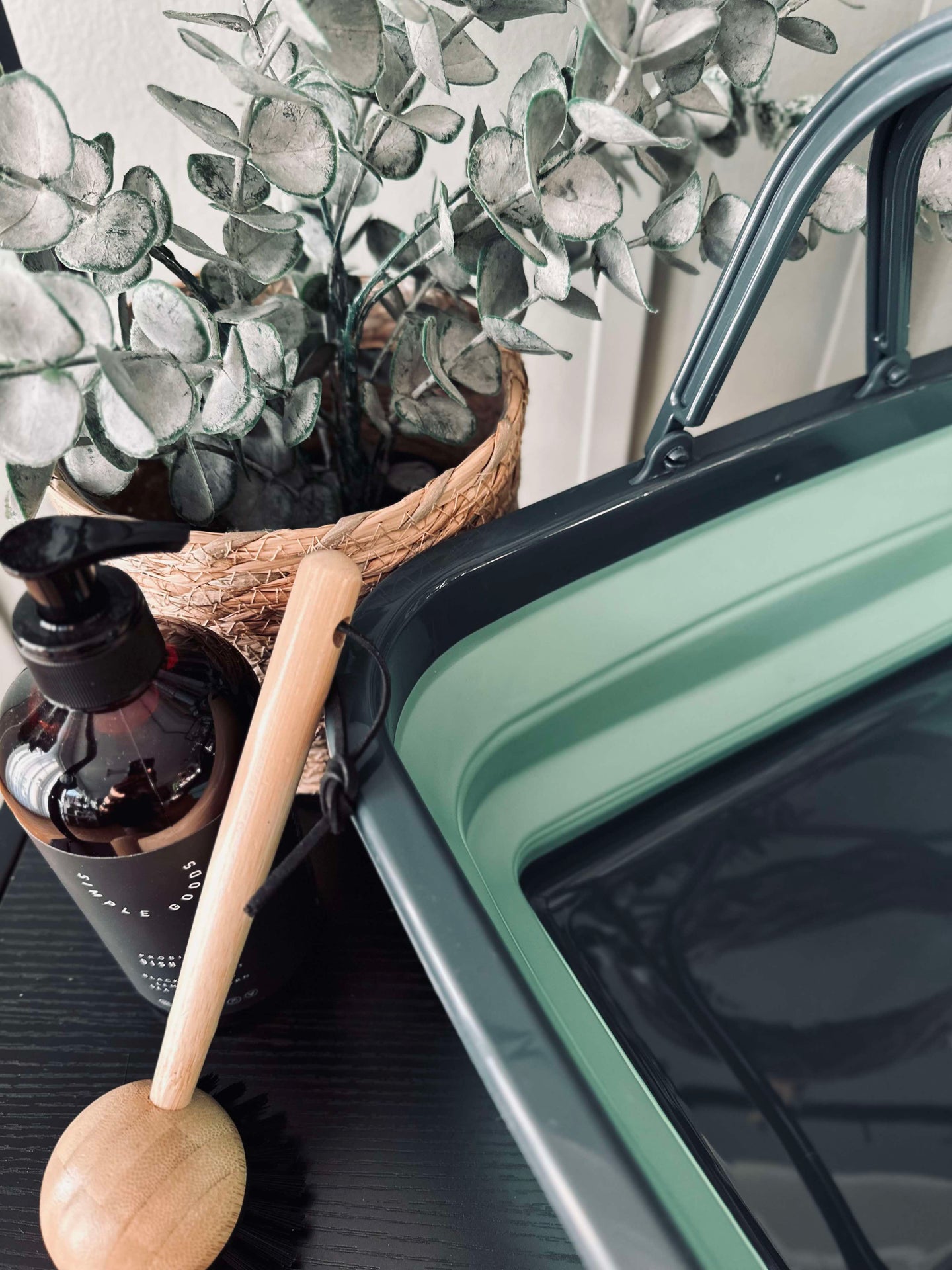 Hopfällbar Shoppingkorg - Grön