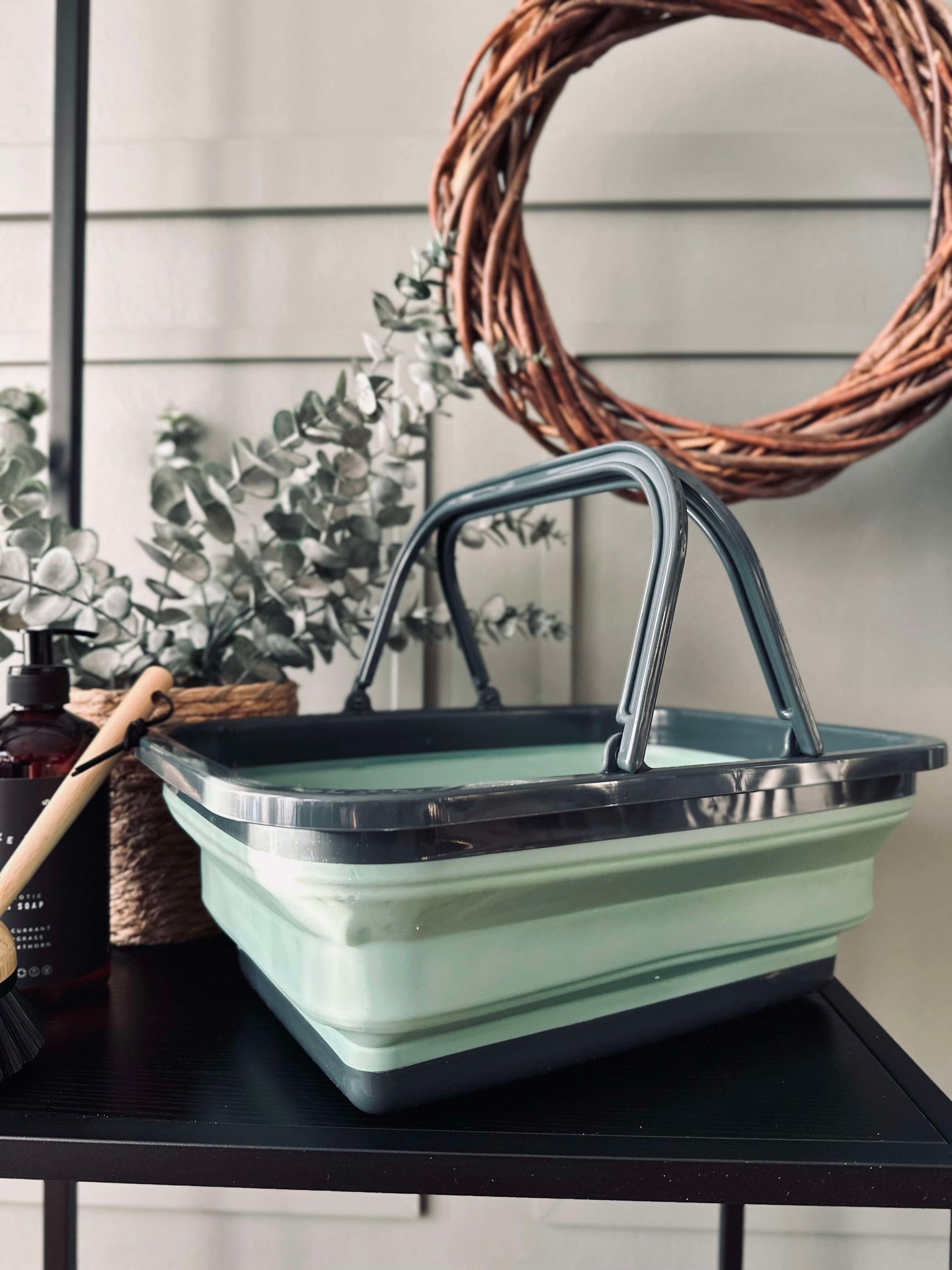 Hopfällbar Shoppingkorg - Grön