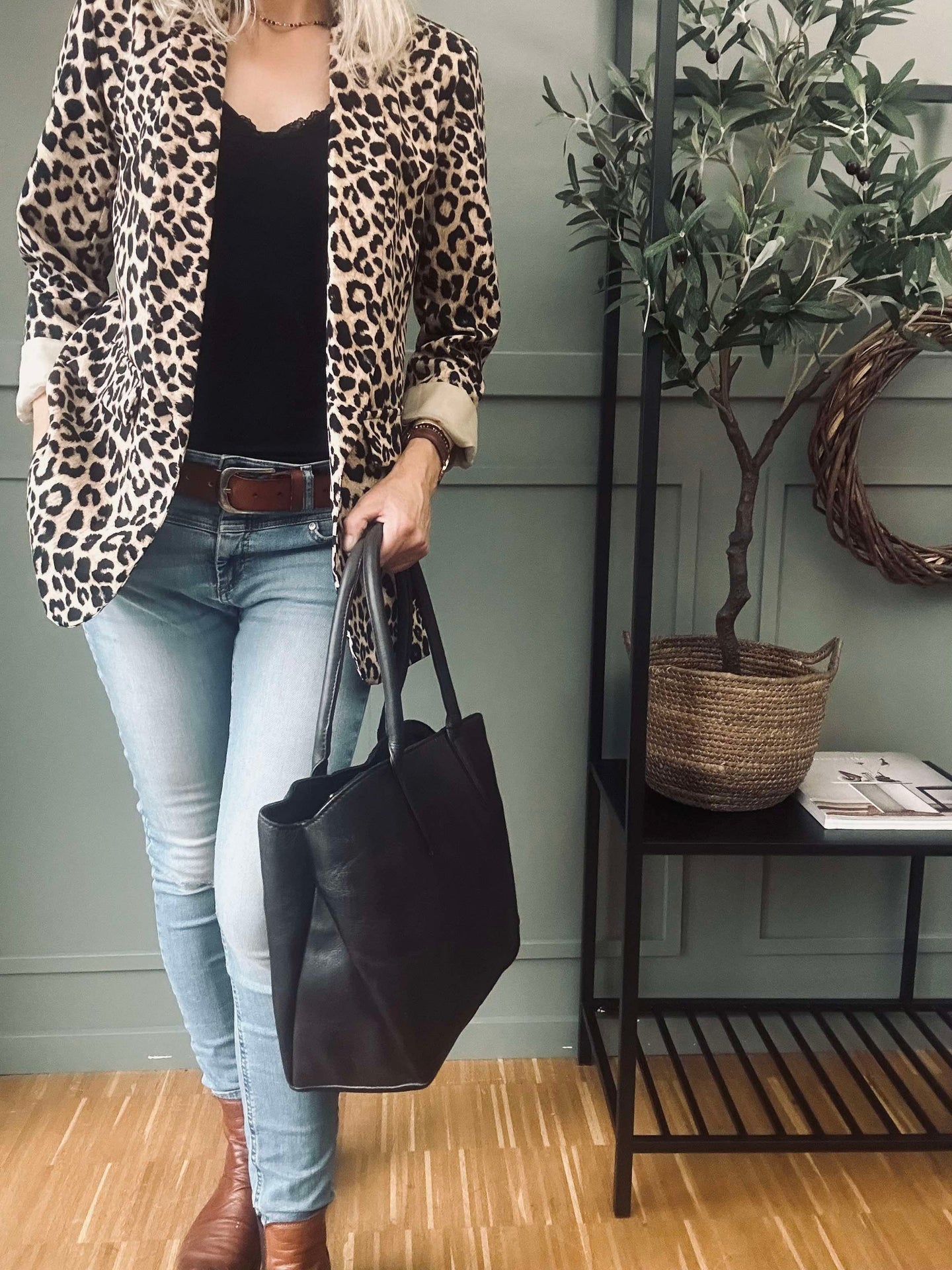 Arbetsväska / shopper Brown  – Soft leather