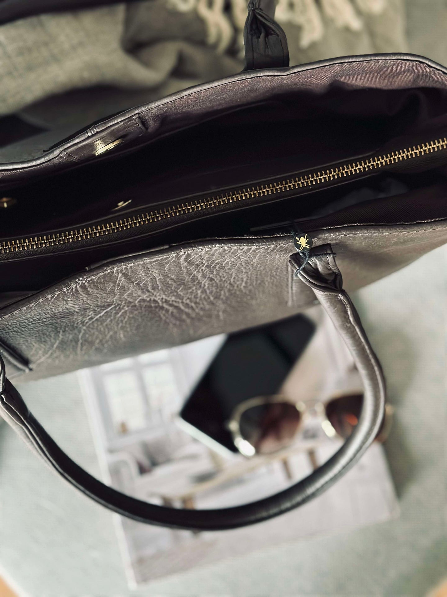 Arbetsväska / shopper Brown  – Soft leather
