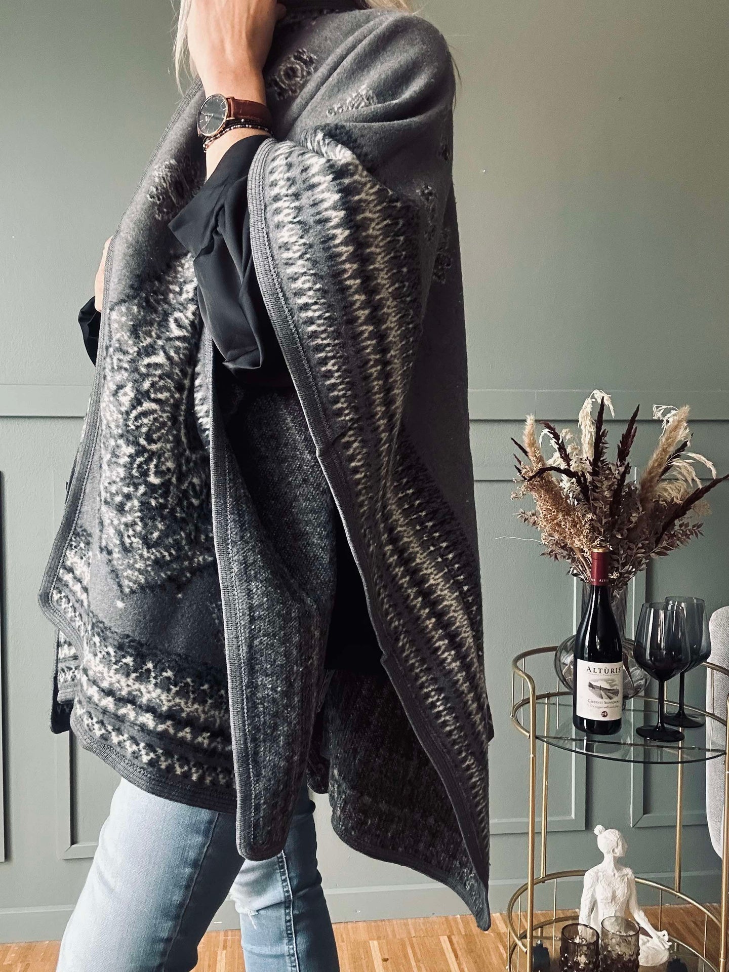Poncho Grey boheme