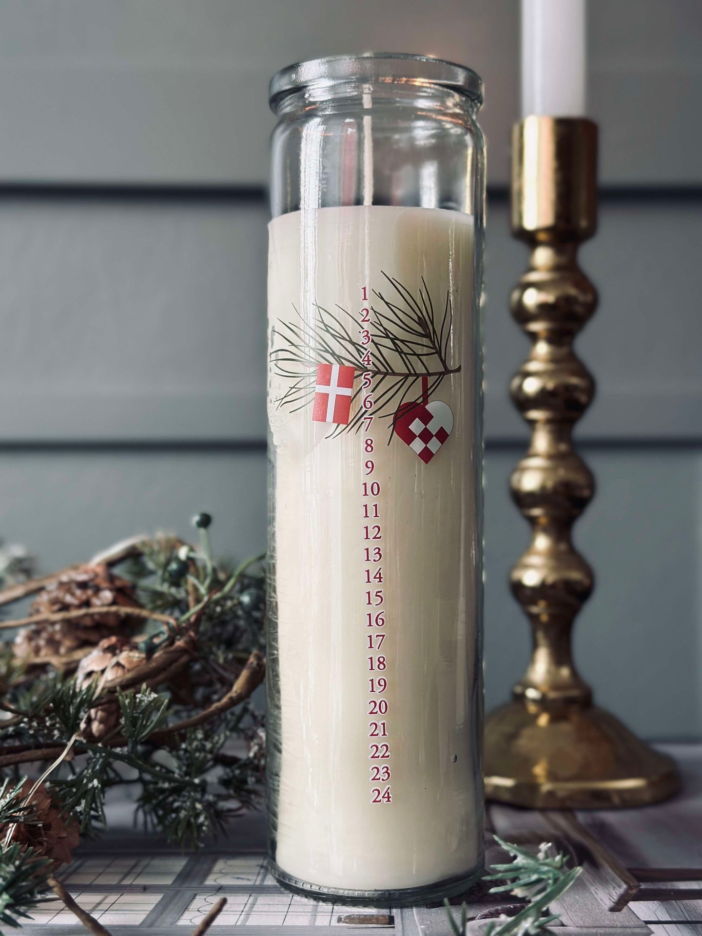 Kalenderljus i glas - Dansk Jul