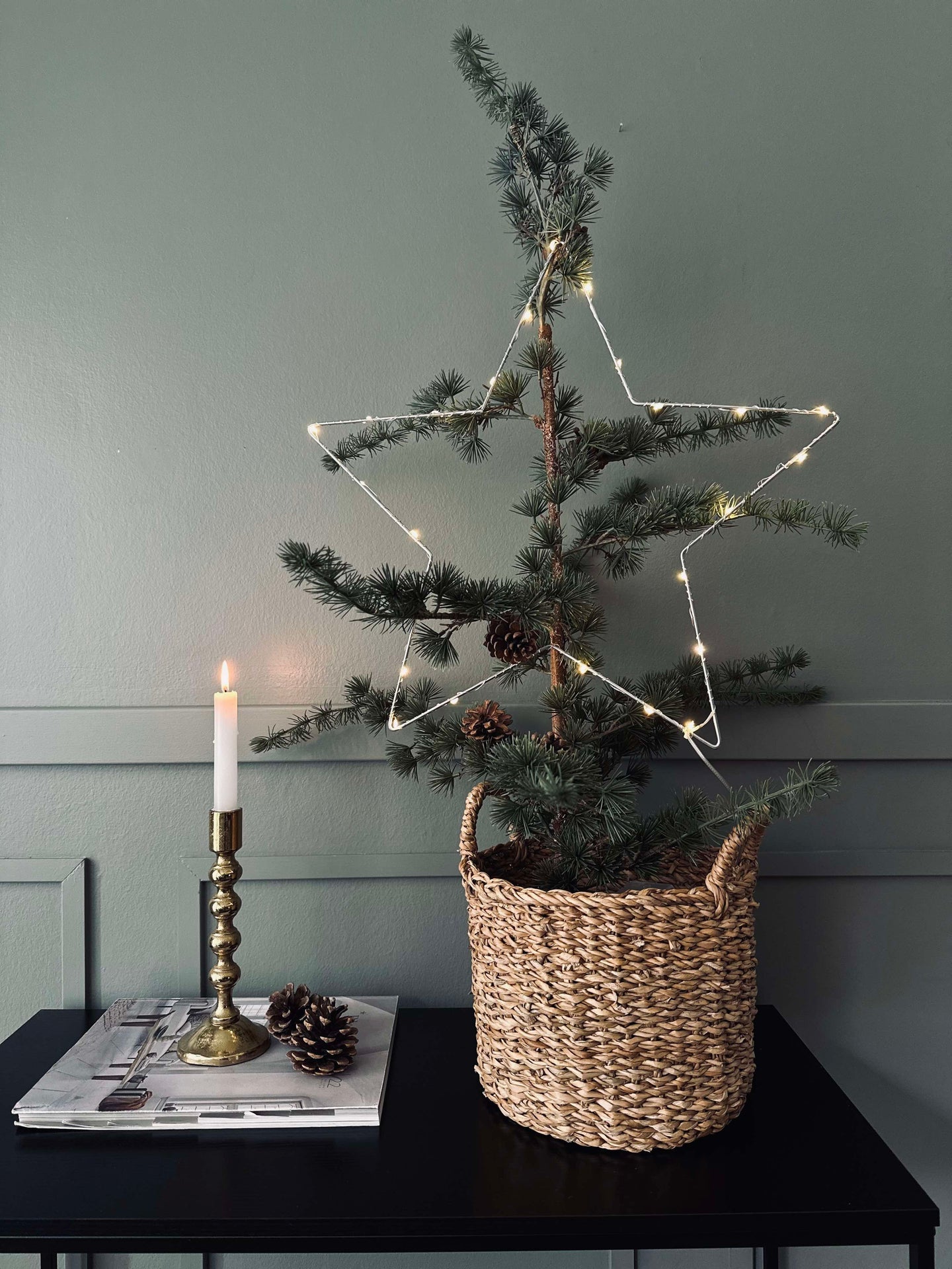 LED-stjärna Silver 45 cm - Godkänd för inomhus och utomhus