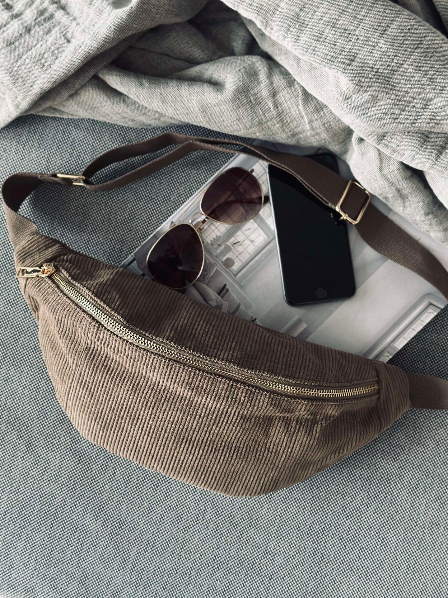 Bumbag - Beige sammet