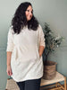 Hoodie Fleece Vit - Oversize