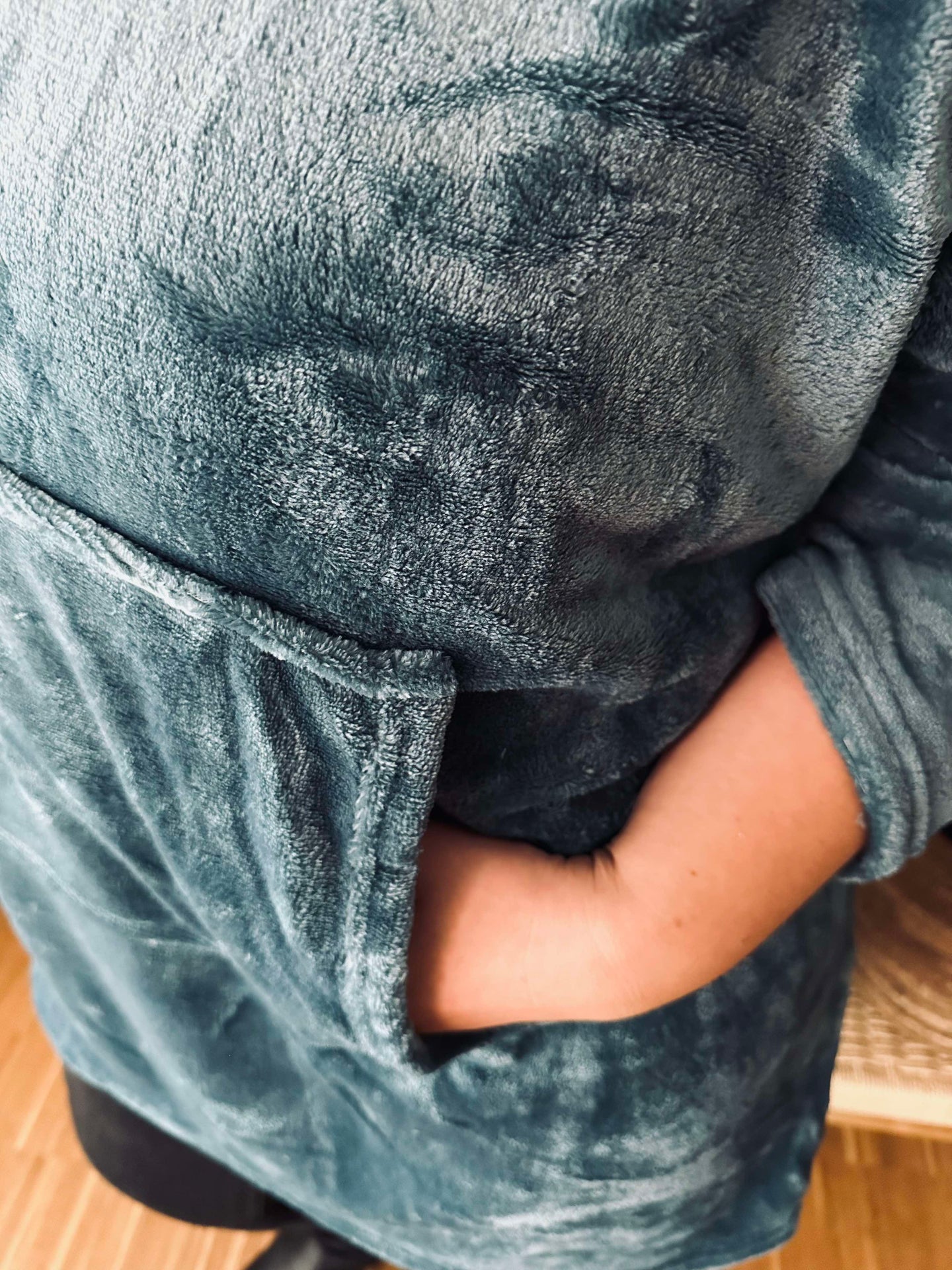 Hoodie Fleece Blå - S-XL