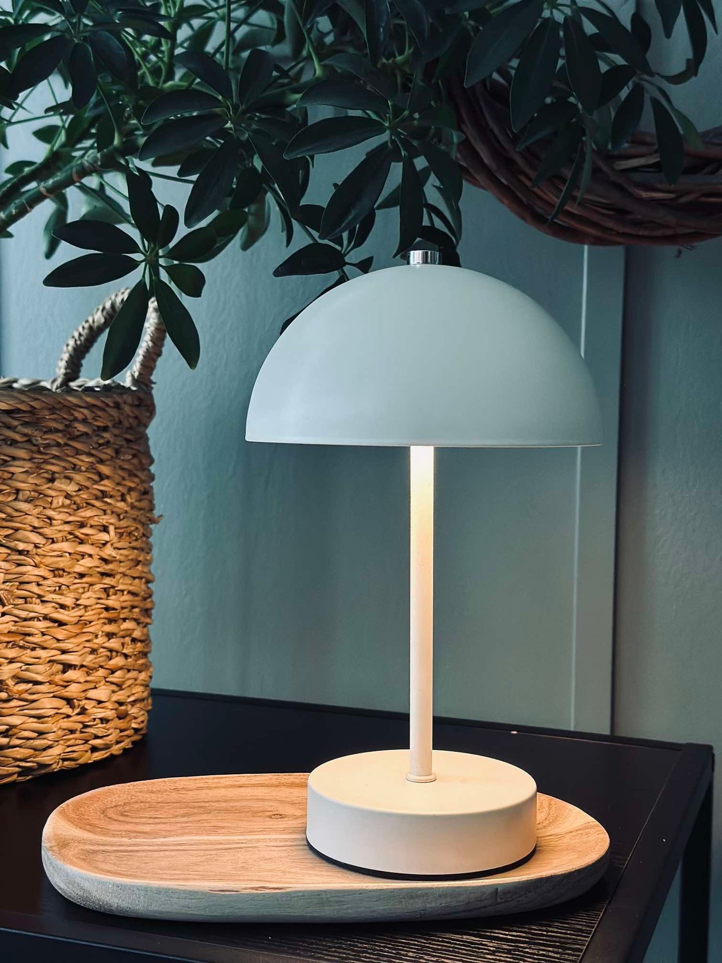Bordslampa med touch - Vit