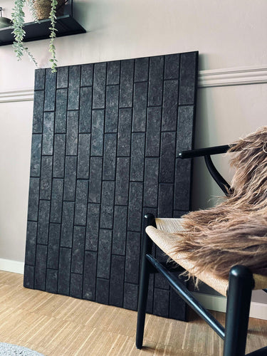 Murstensblock i kork - Mörk förpackning med 62 st