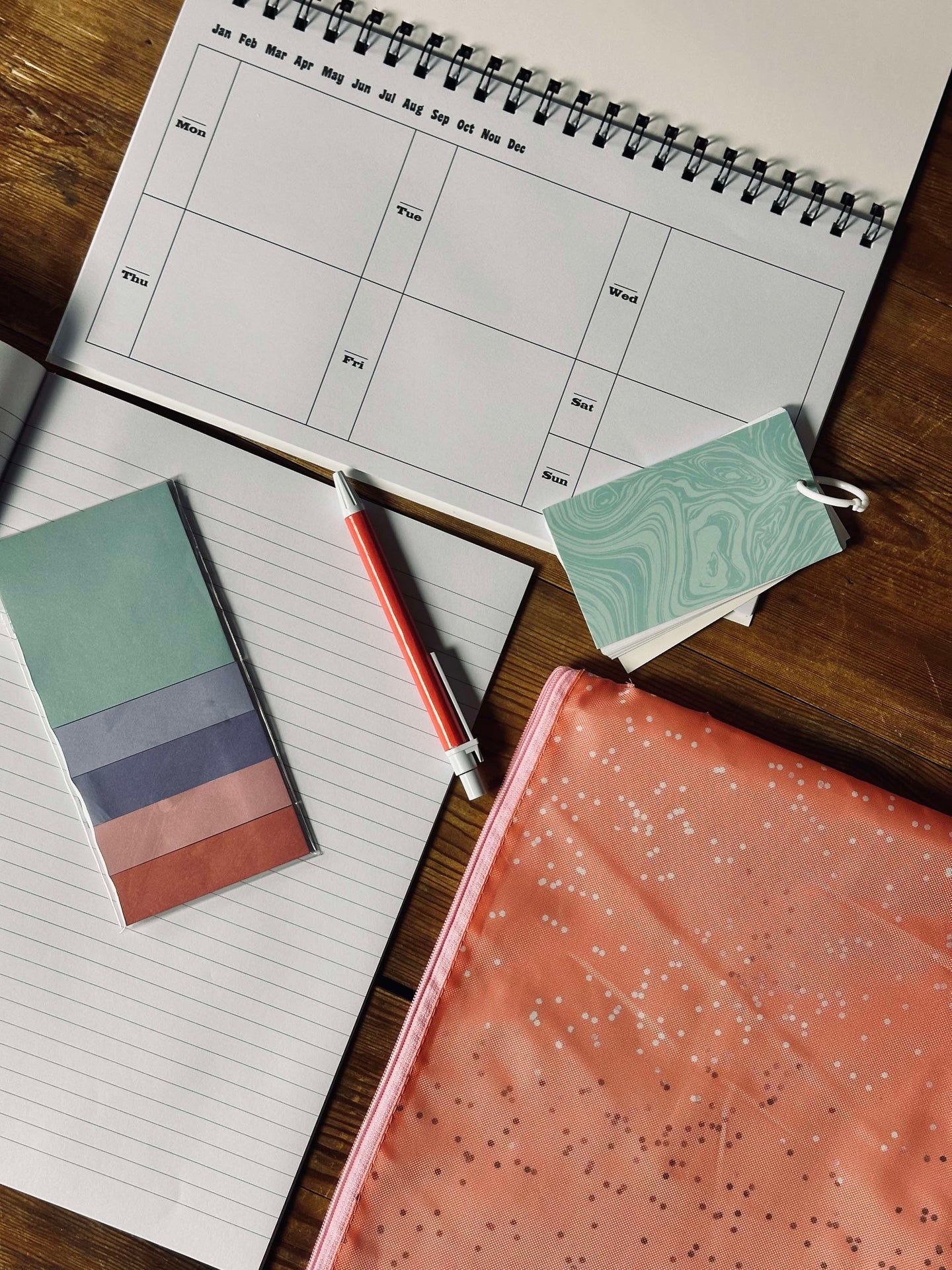 Set med anteckningsböcker och väska - Pastell