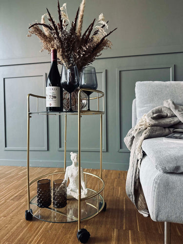 Rullbord i mässingslook