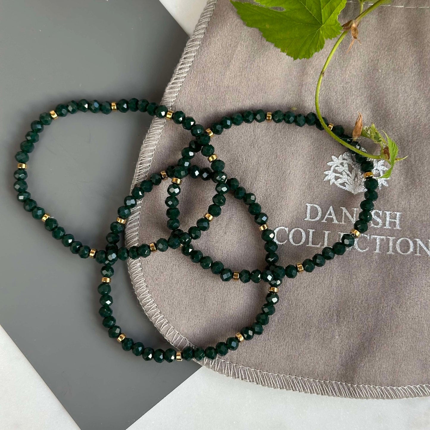 Armband Merle Forest Green - Set med 3 st