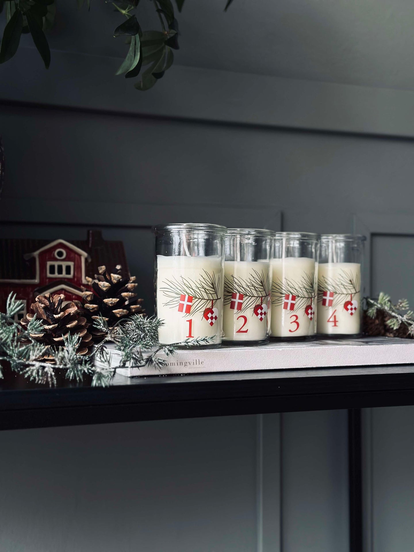 Adventsljus i Glas - Set med 4 st.