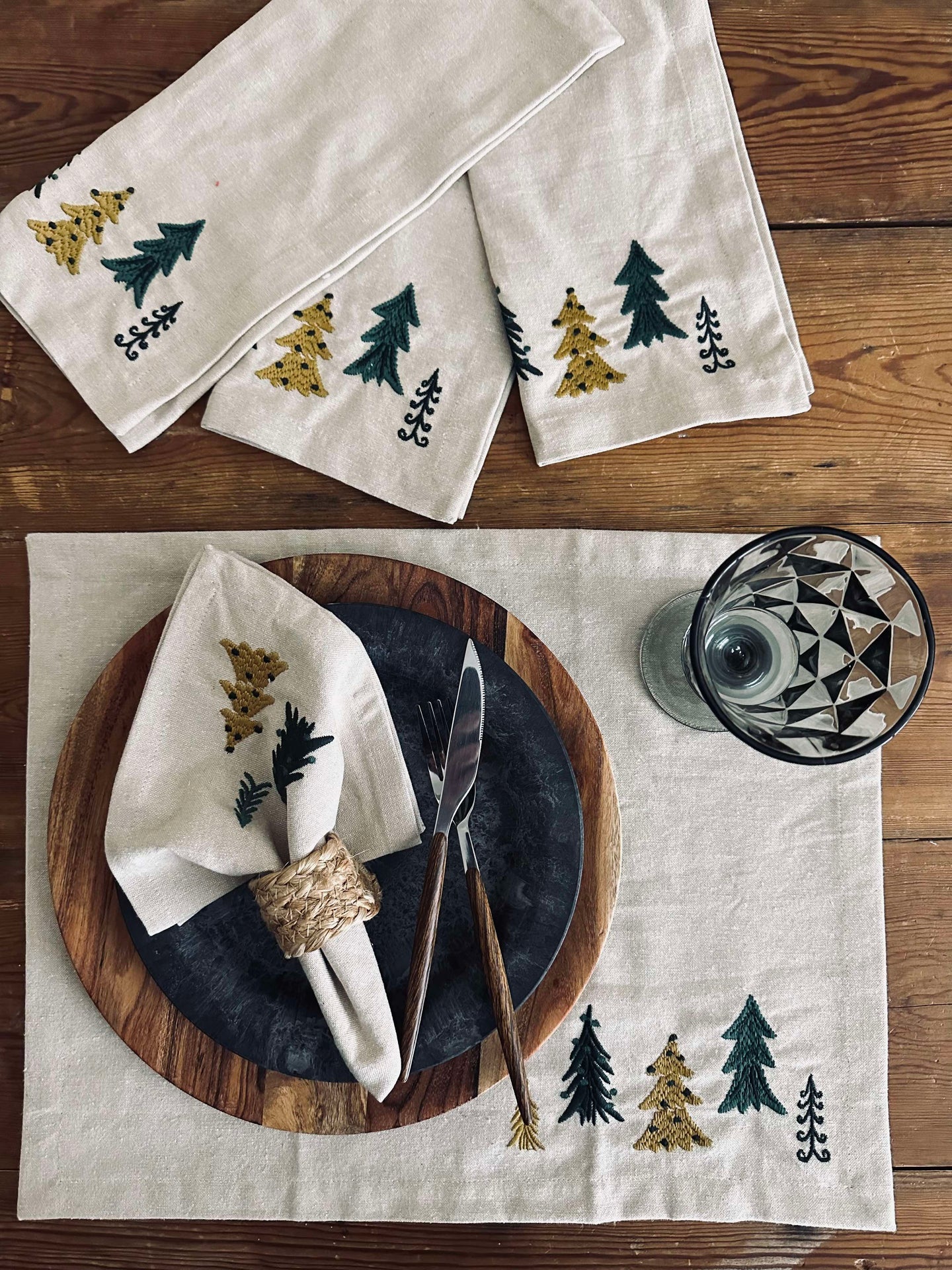 Bordstabletter Träd 35x45cm - 4 st.