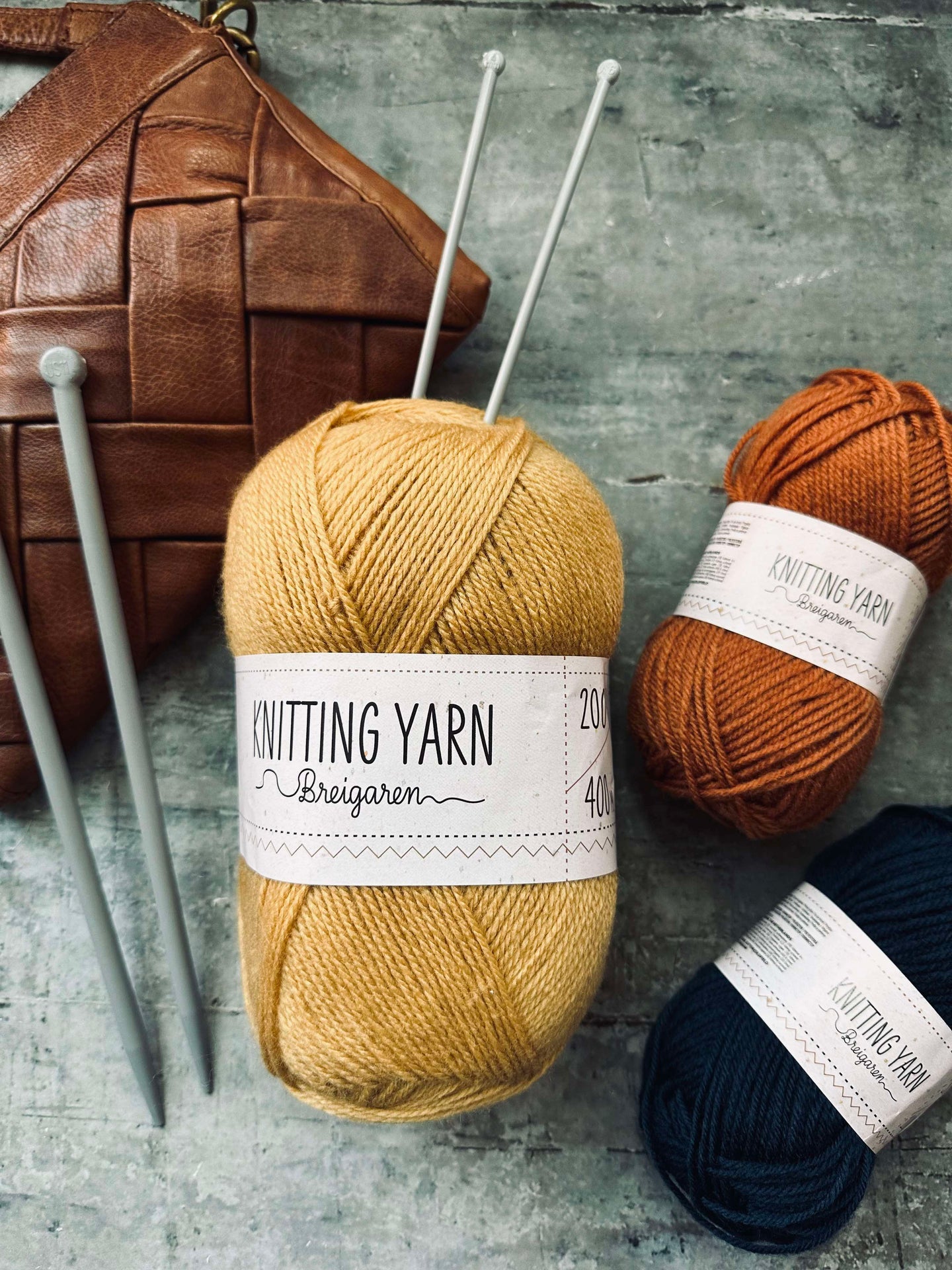 Akrylgarn 200 gram - Gul