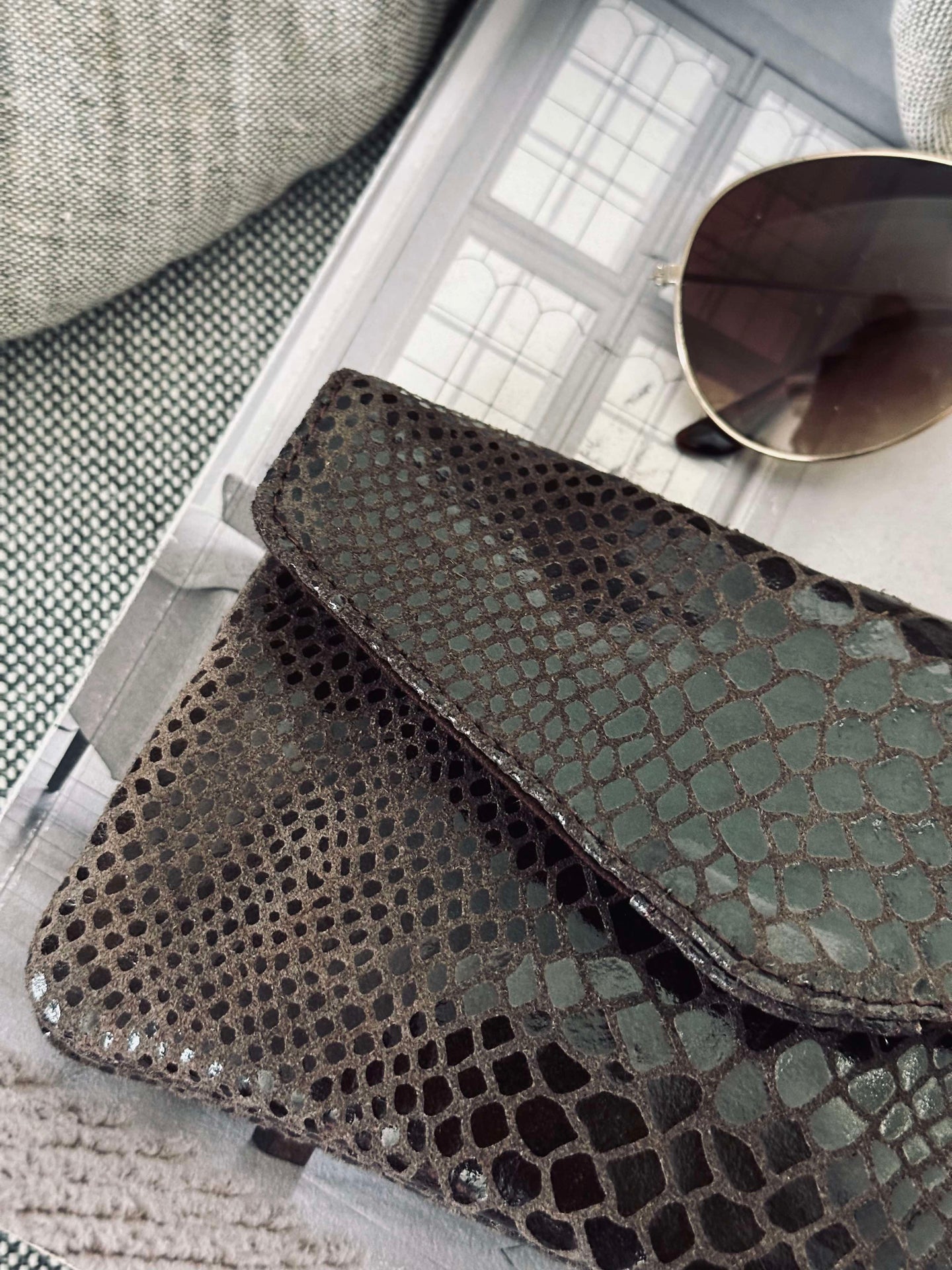Plånbok Aura Brown Croco
