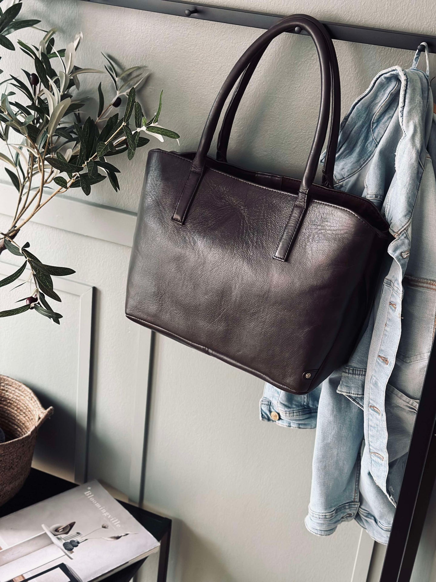 Arbetsväska / shopper Brown  – Soft leather