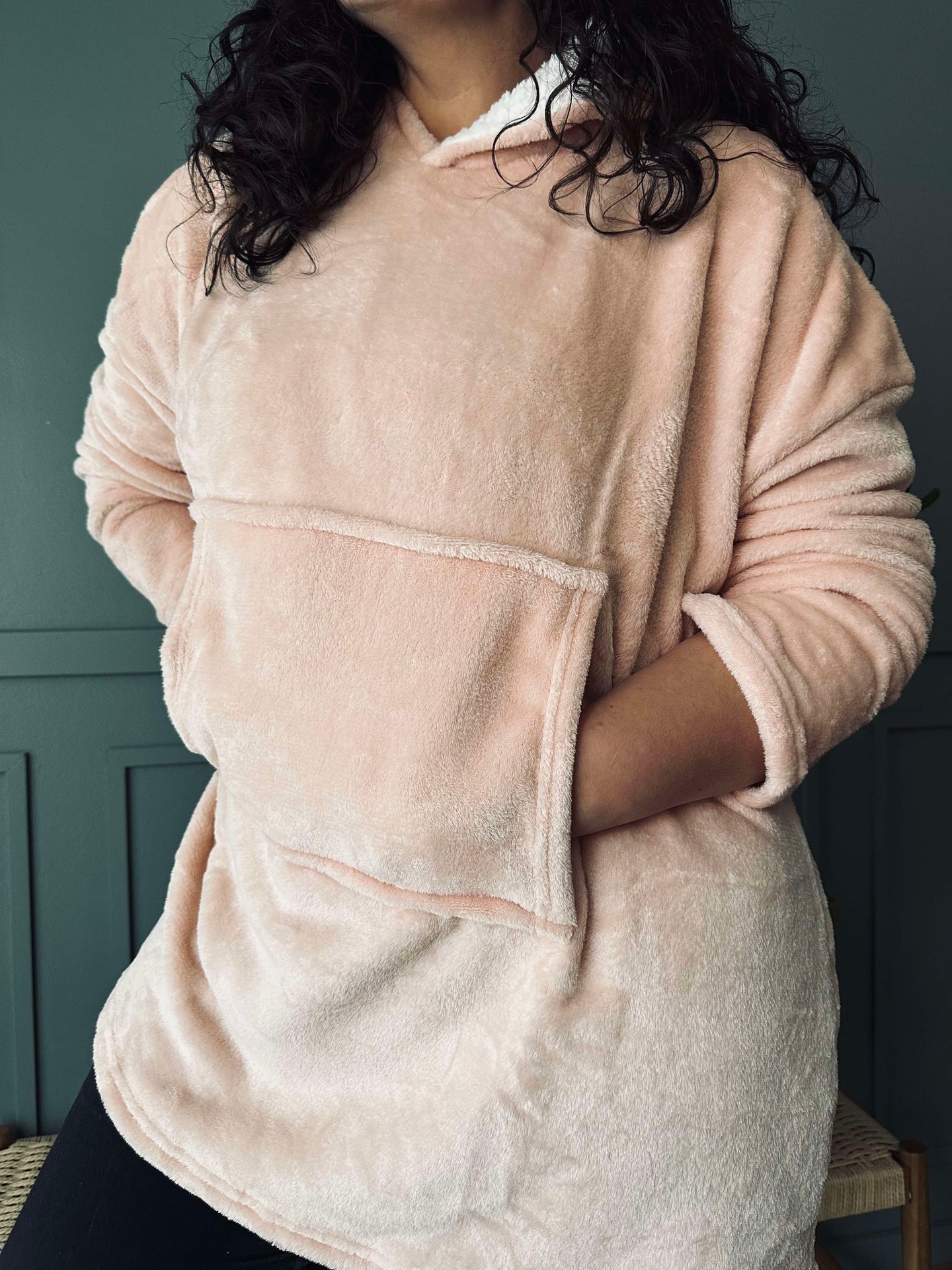 Hoodie Fleece Rosa - Oversize