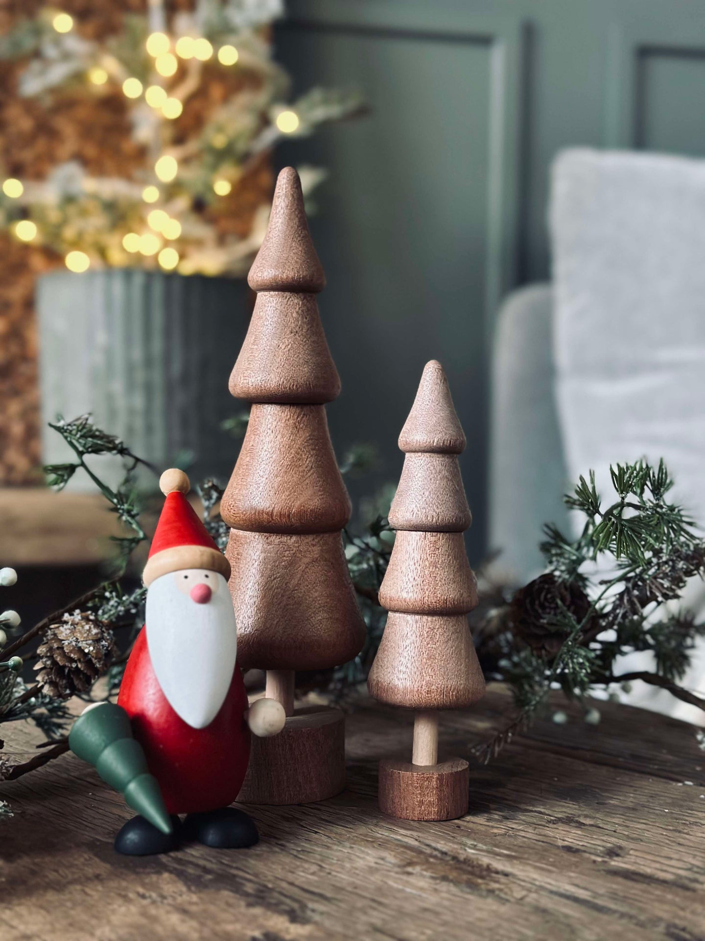 Julgran Wood - Brun large