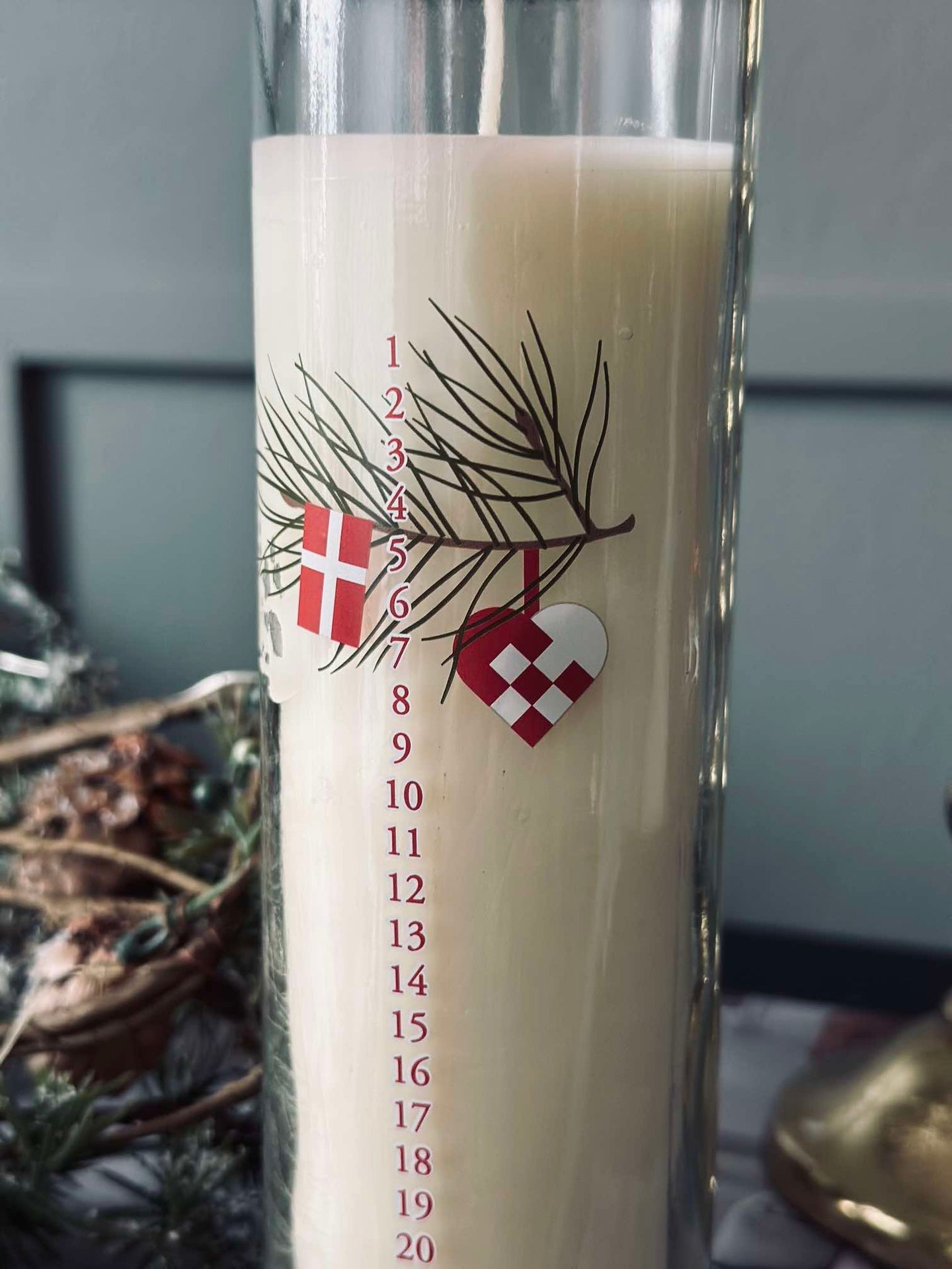 Kalenderljus i glas - Dansk Jul