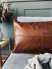 Kuddfodral Läder - Cognac 40x60