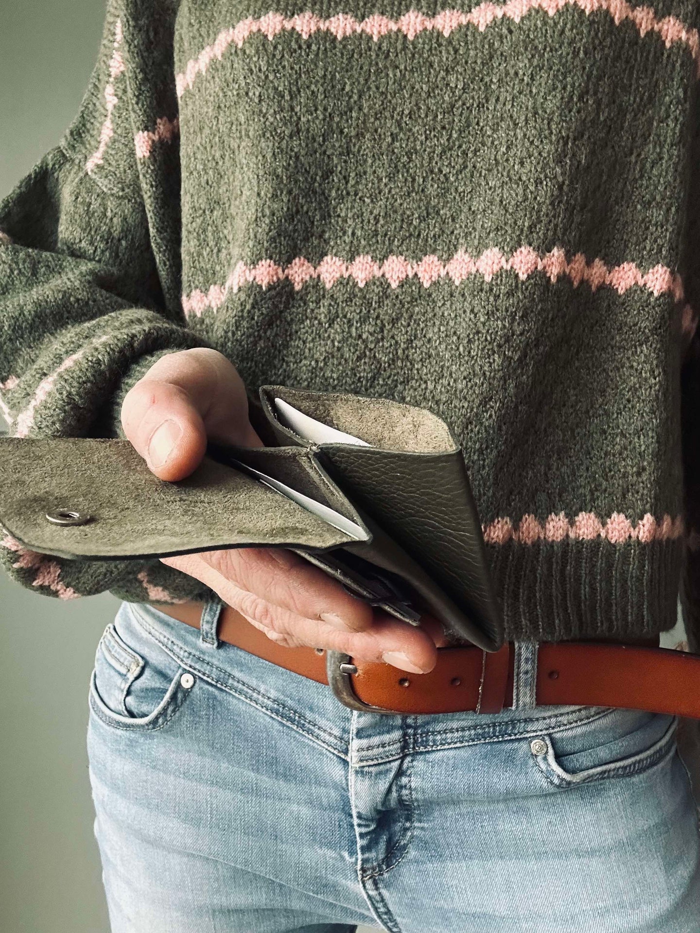 Aura liten plånbok - Army