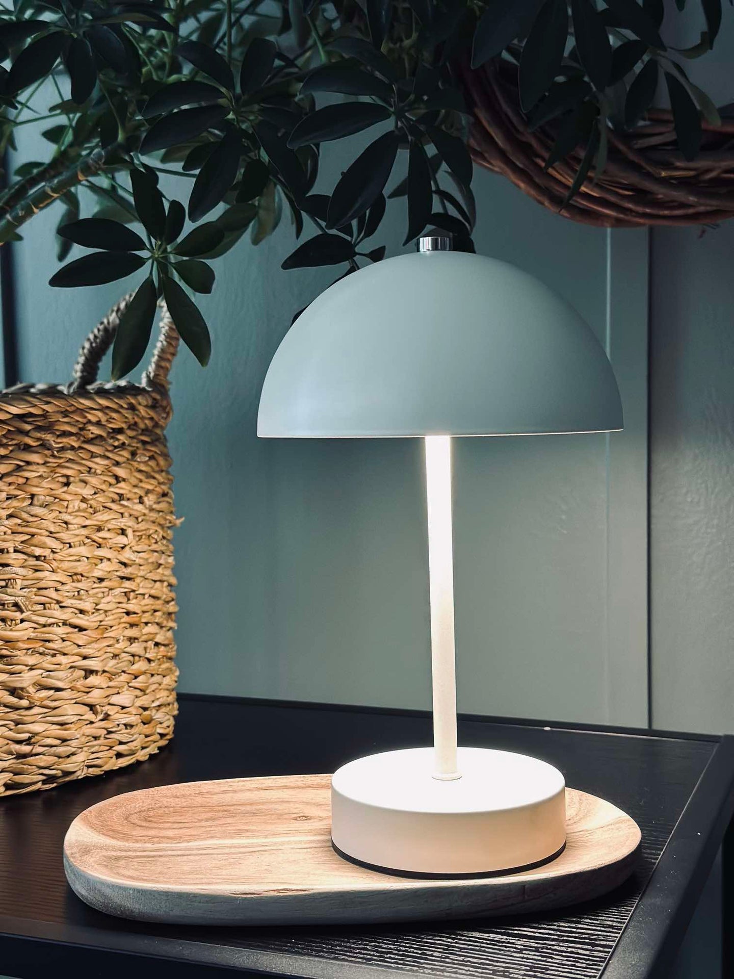 Bordslampa med touch - Vit