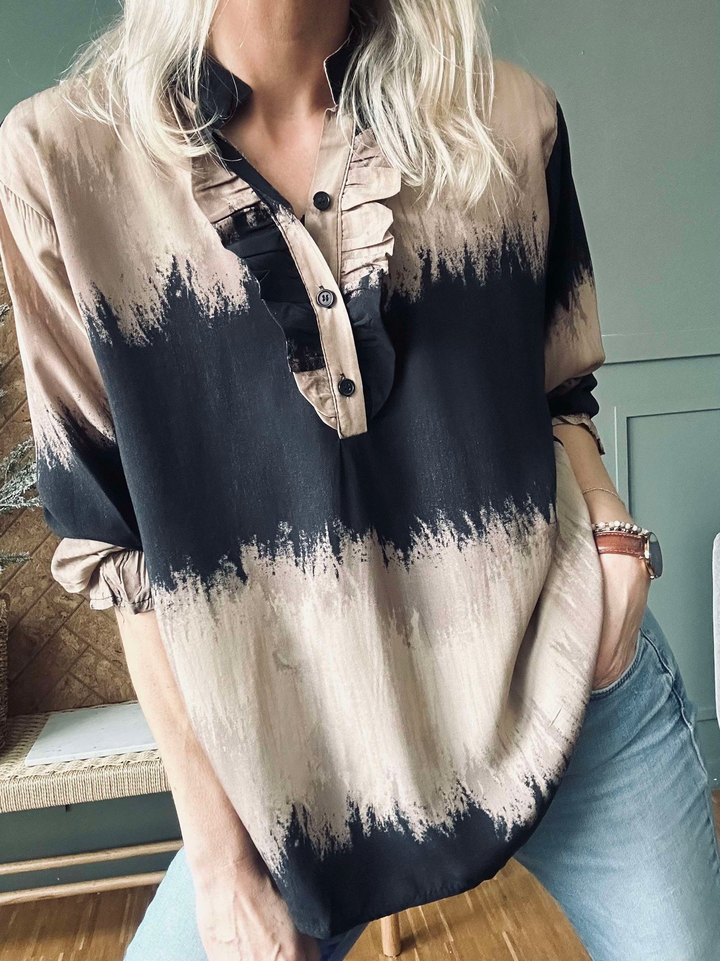 Skjorta Aya Dark Camel