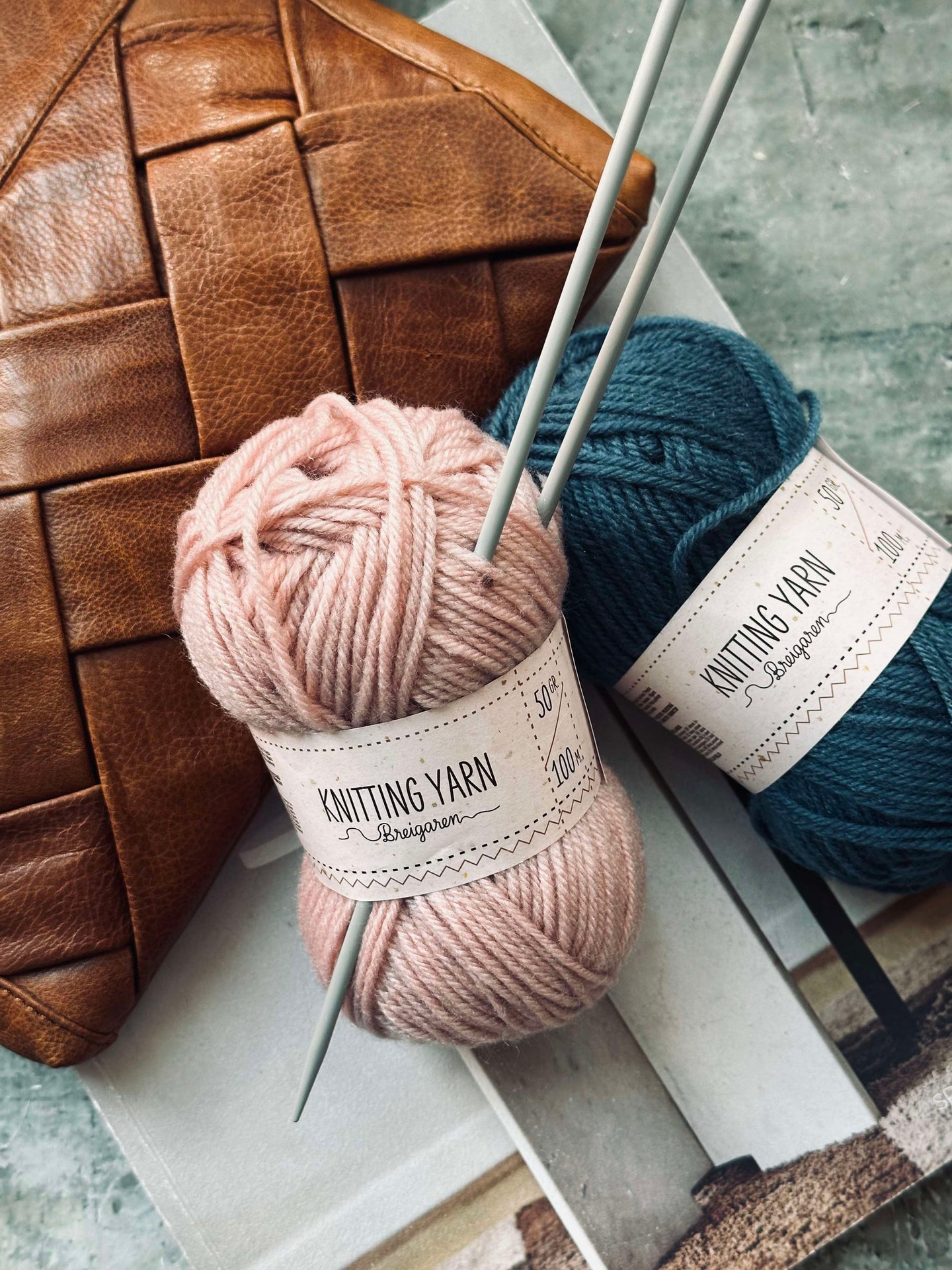 Polyestergarn 50 gram - Rosa