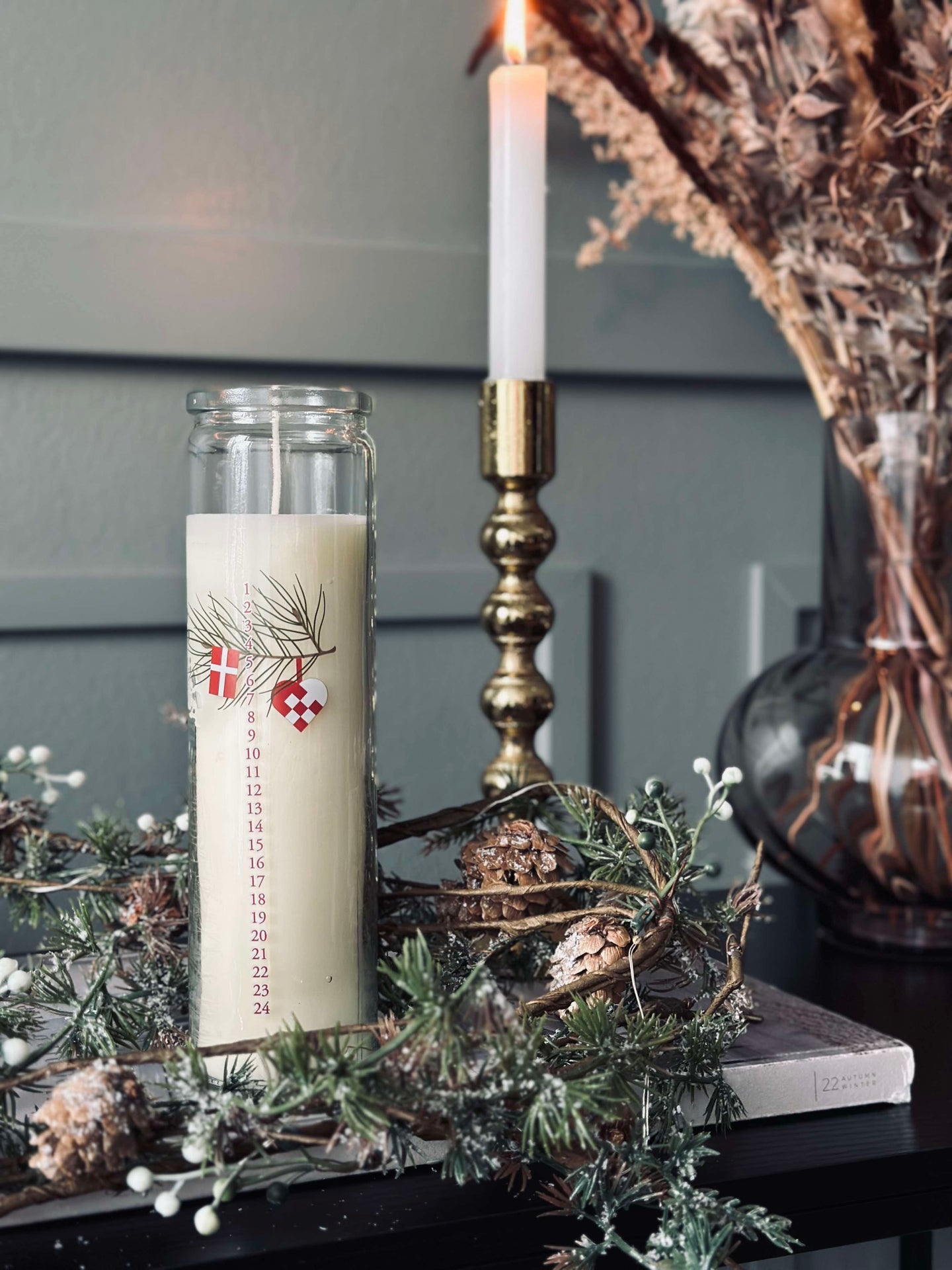 Kalenderljus i glas - Dansk Jul