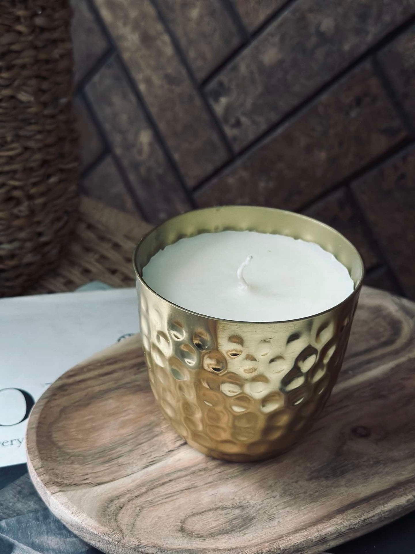 Ljus i burk Guld - Hög