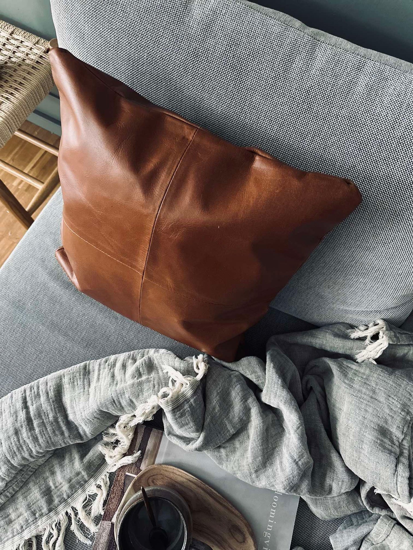 Puddfodral Läder - Cognac 45x45