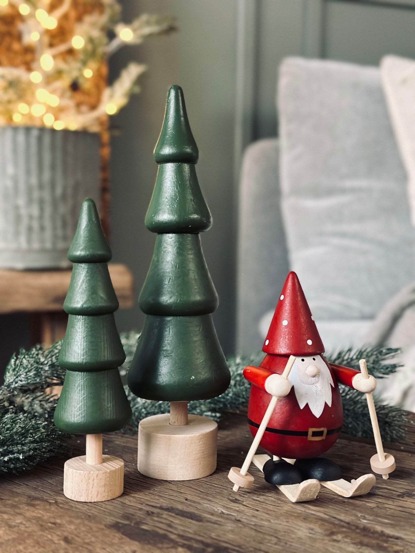 Jultomte på skidor - Small