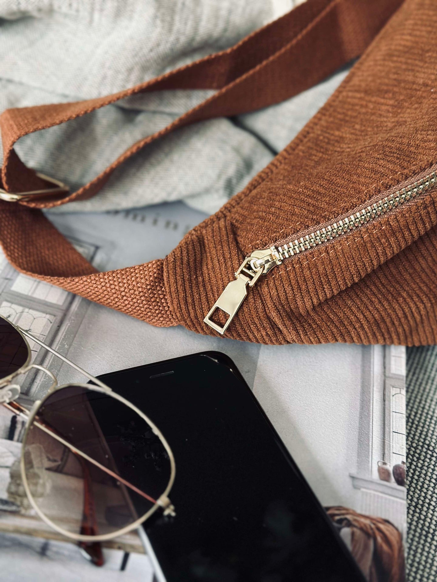 Bumbag - Whisky velour