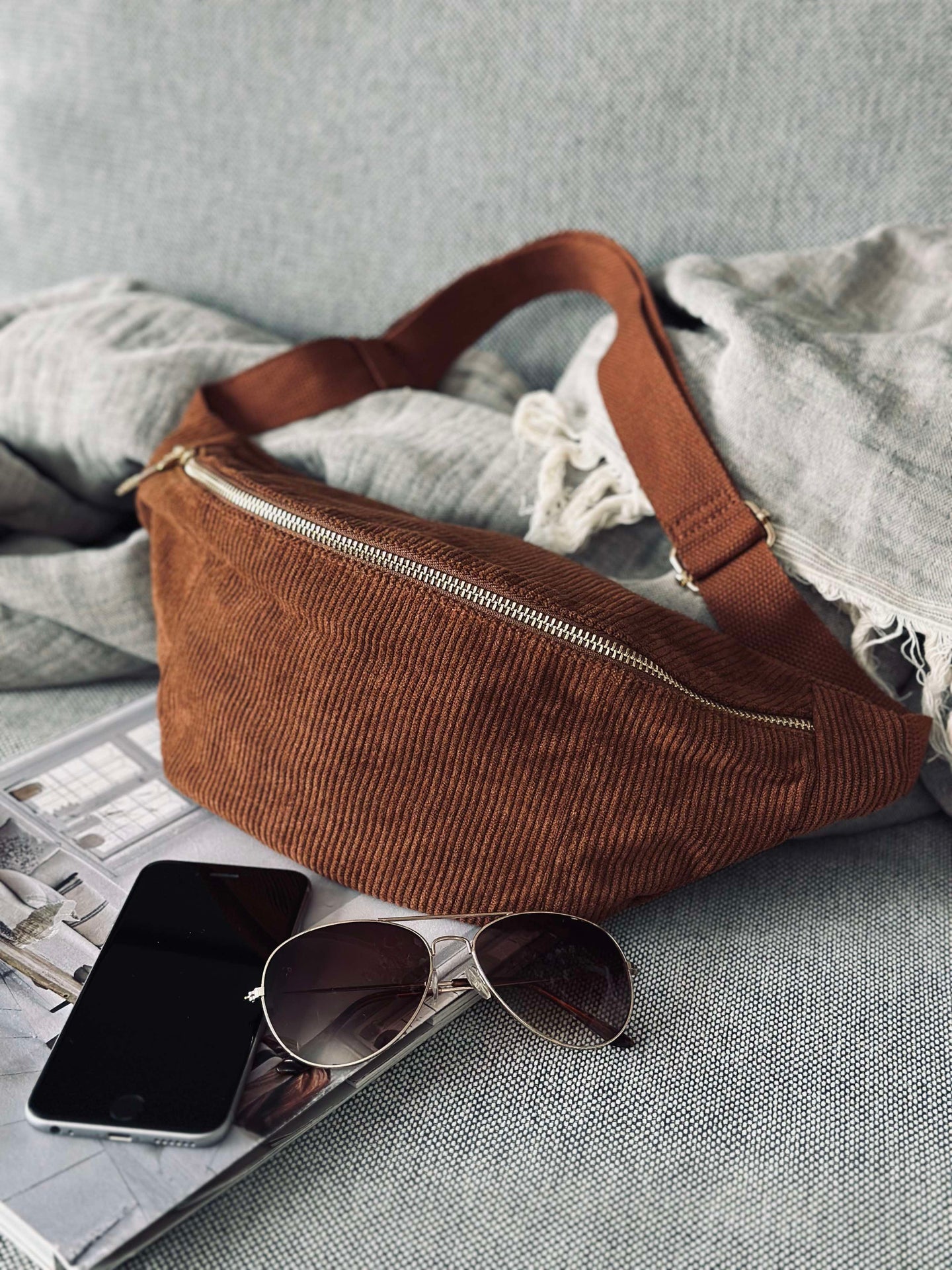 Bumbag - Whisky velour