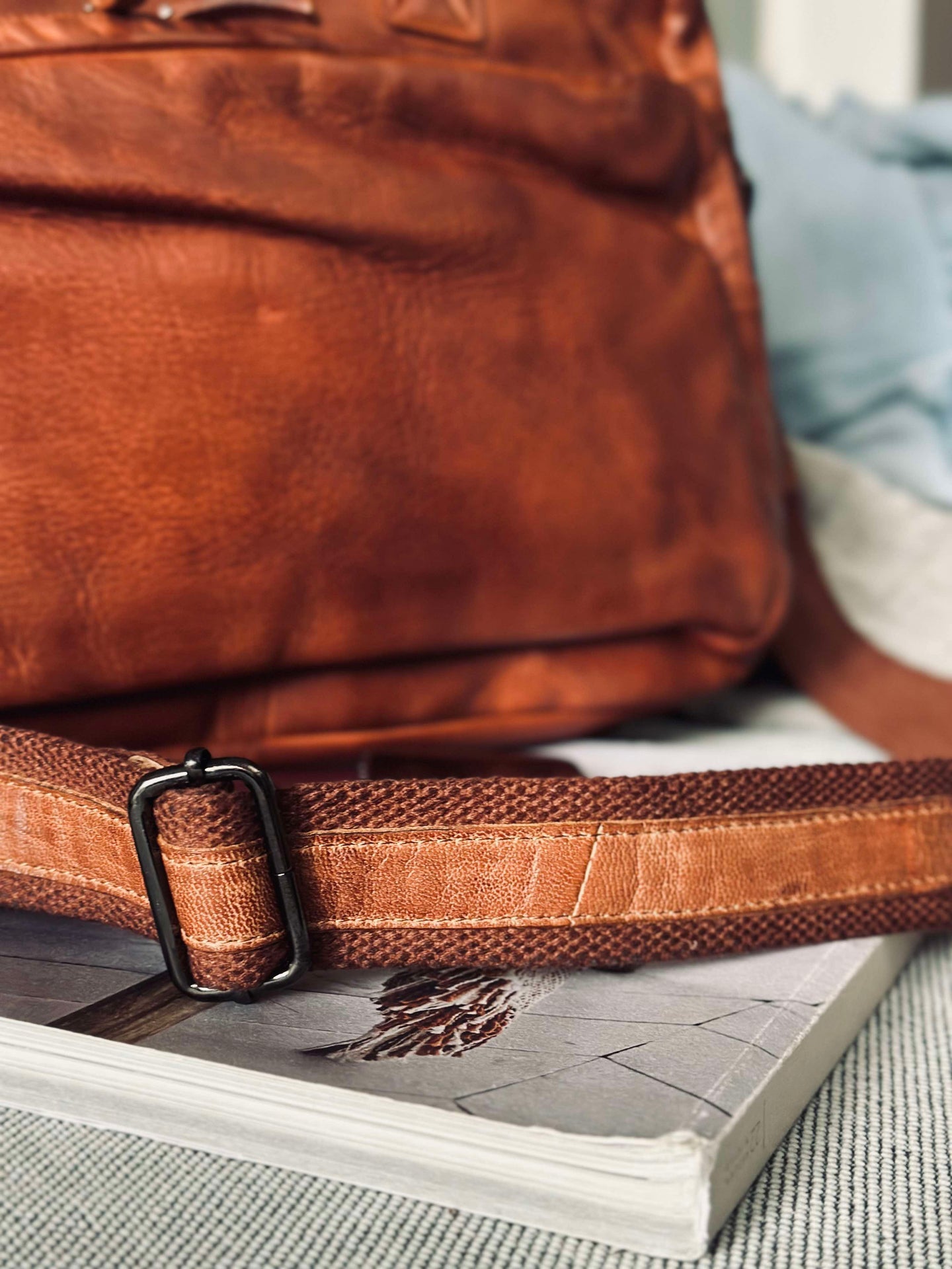 Arbetsväska - Cognac Cow leather