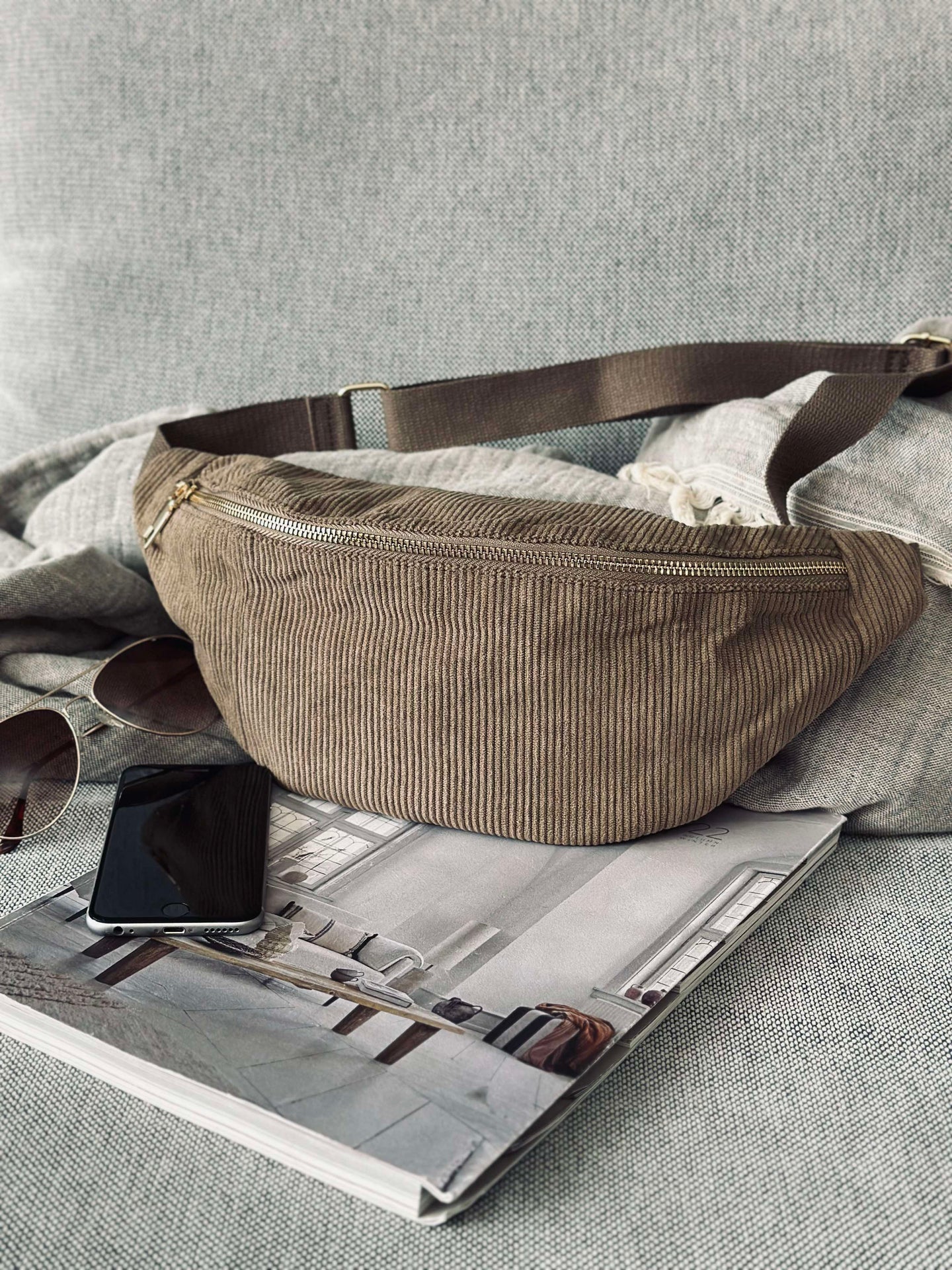 Bumbag - Beige sammet