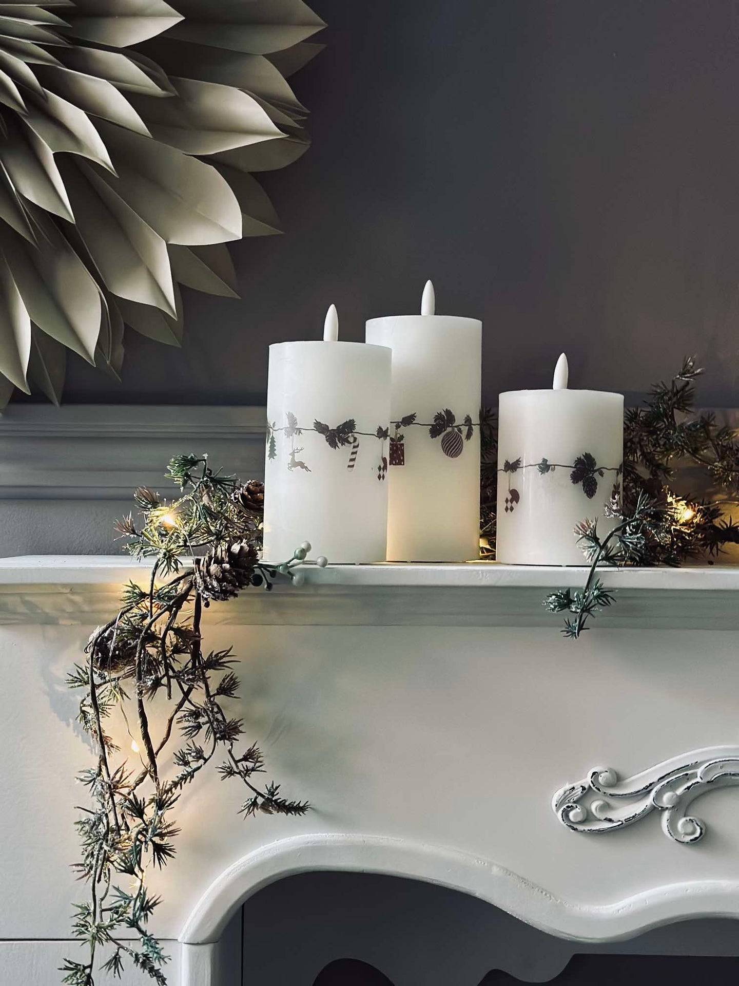 LED-blockljus Jul - Set om 3 st