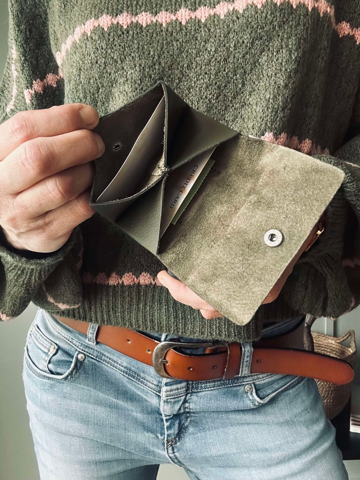 Aura liten plånbok - Army