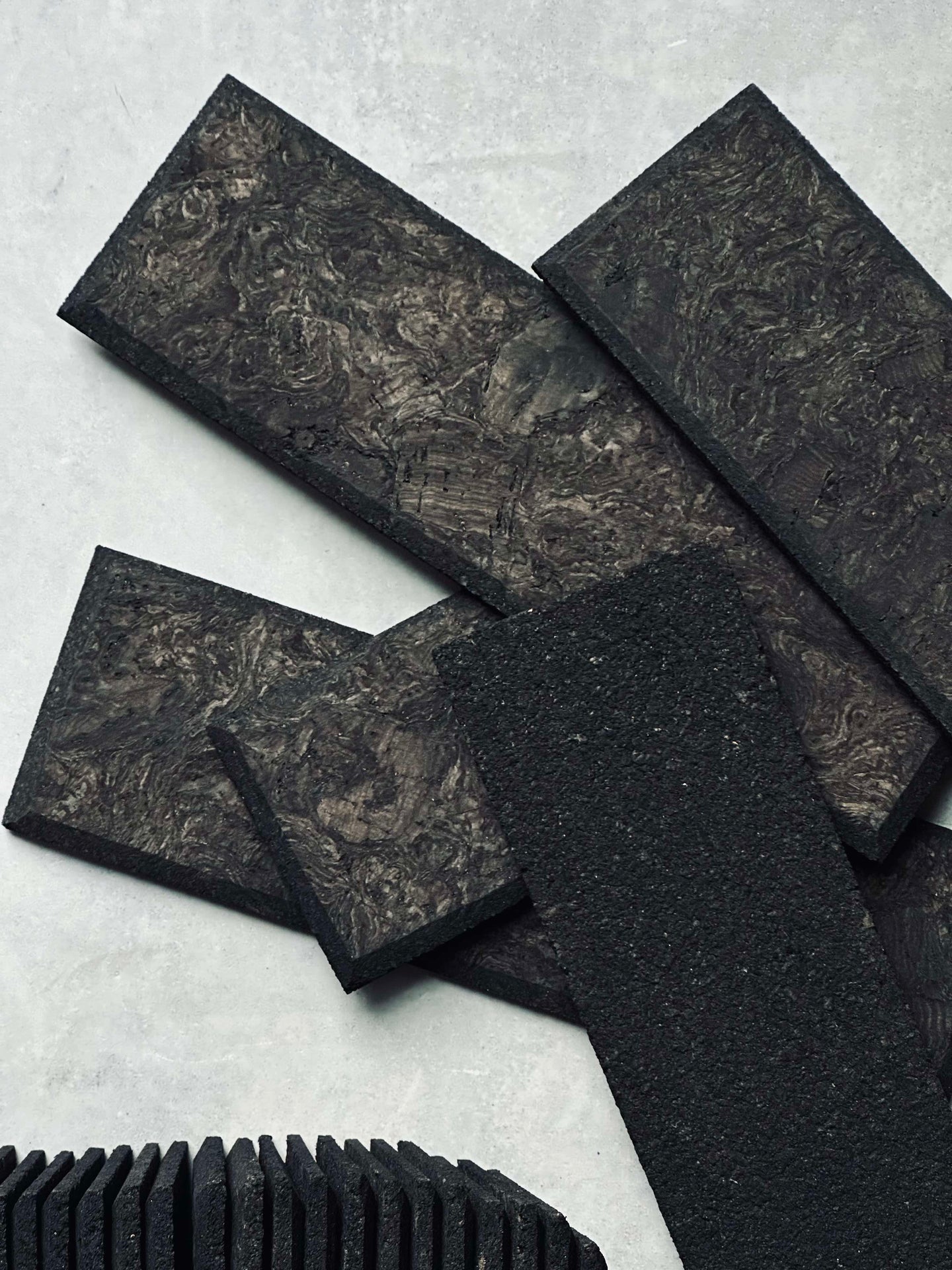 Mursten i kork - Dark paket med 62 st