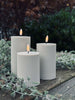 LED utomhusblockljus med räfflor - Set om 3 st - Sand