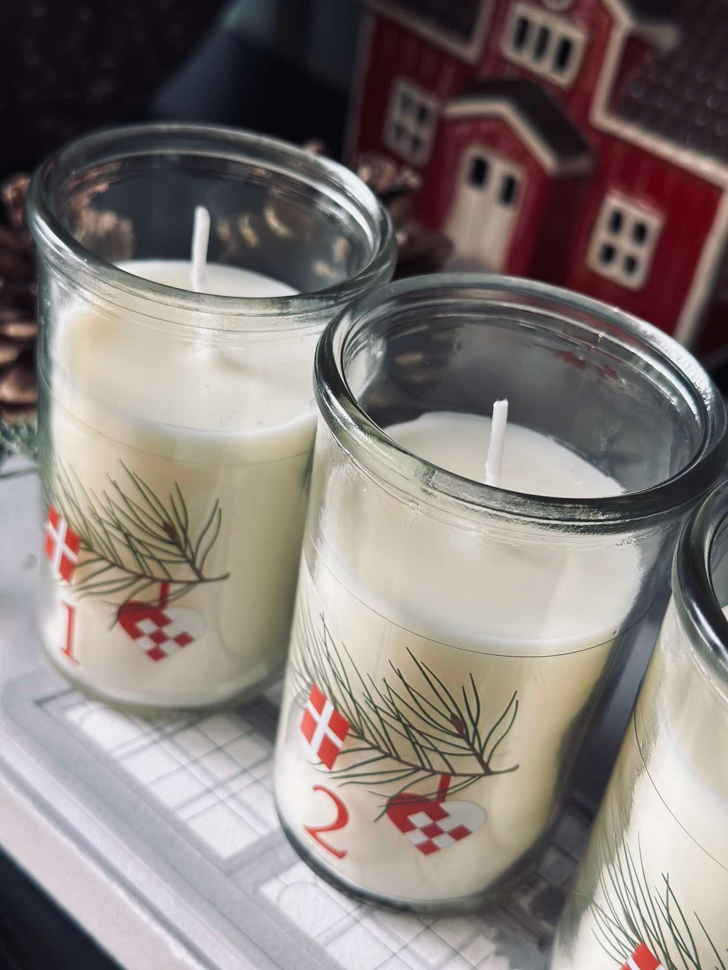 Adventsljus i Glas - Set med 4 st.