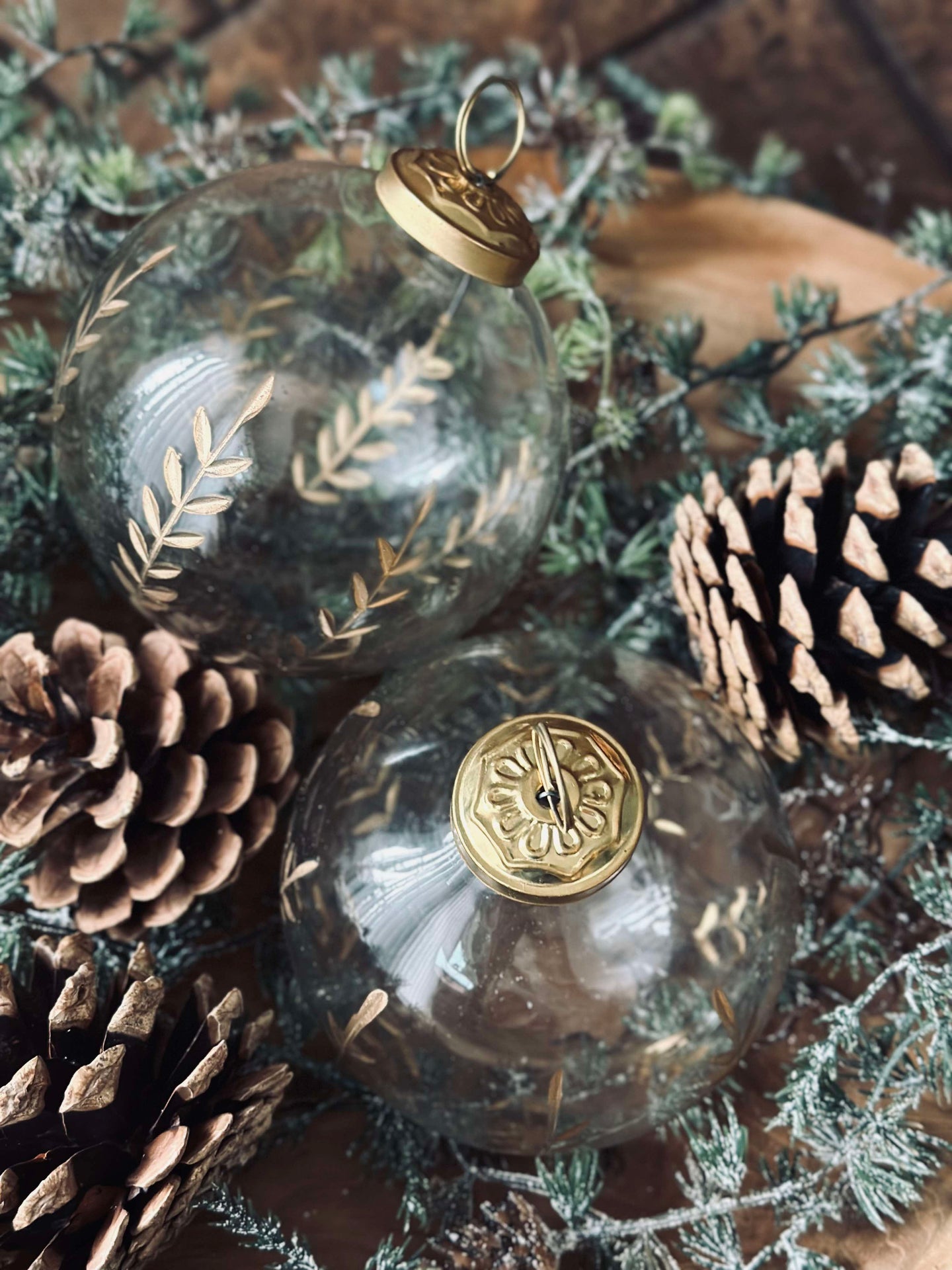 Glaskulor för jul - Paket med 2 st