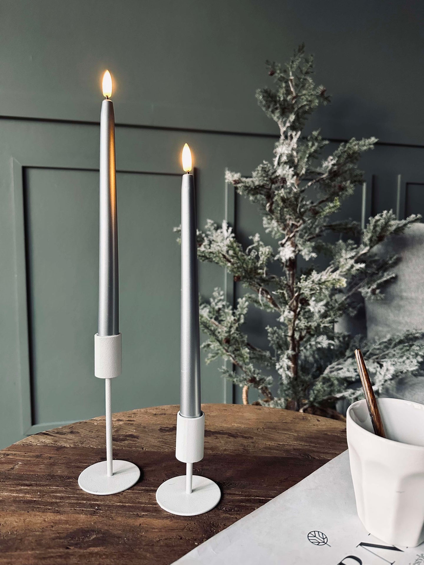 Silver LED Ljus 2 st - Fjärrkontroll ingår