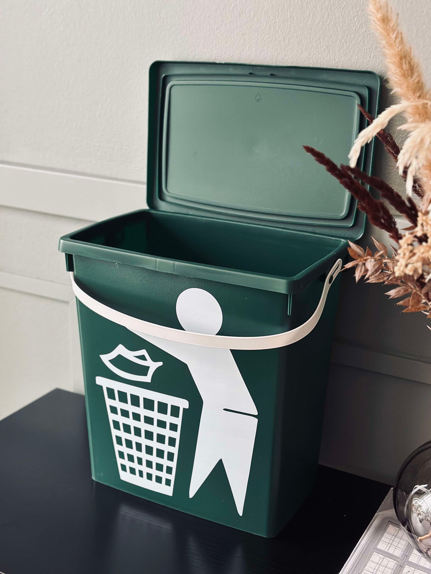 BIO-hink med lock 12 liter – Grön