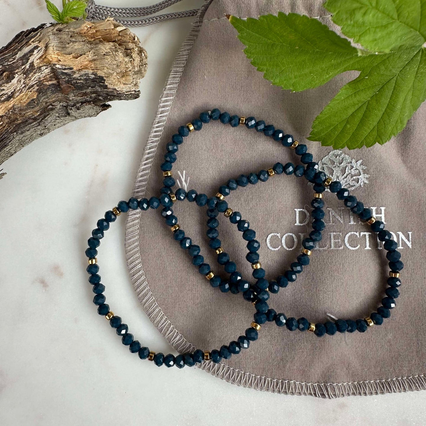 Armband Merle Havblå - Set med 3 st