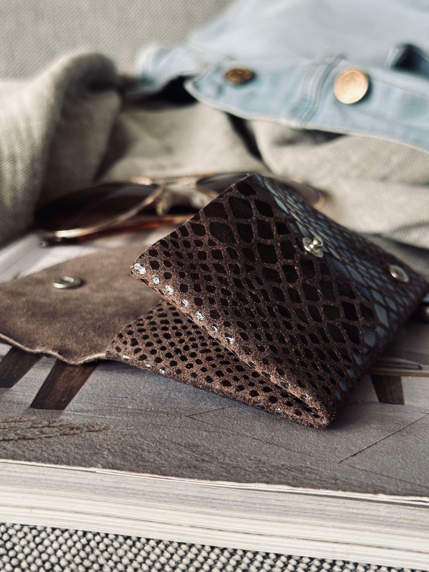 Plånbok Aura small - Brown croco