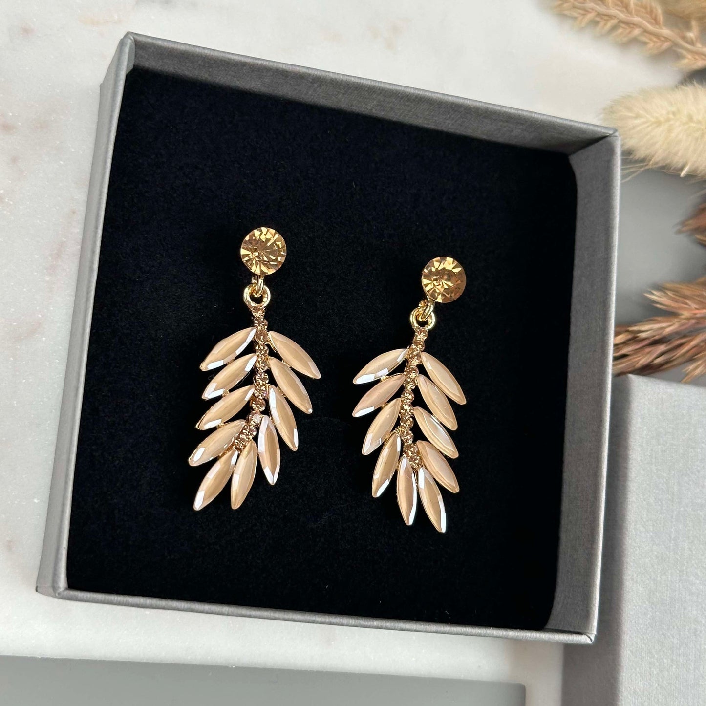 Örhängen Feather - Golden