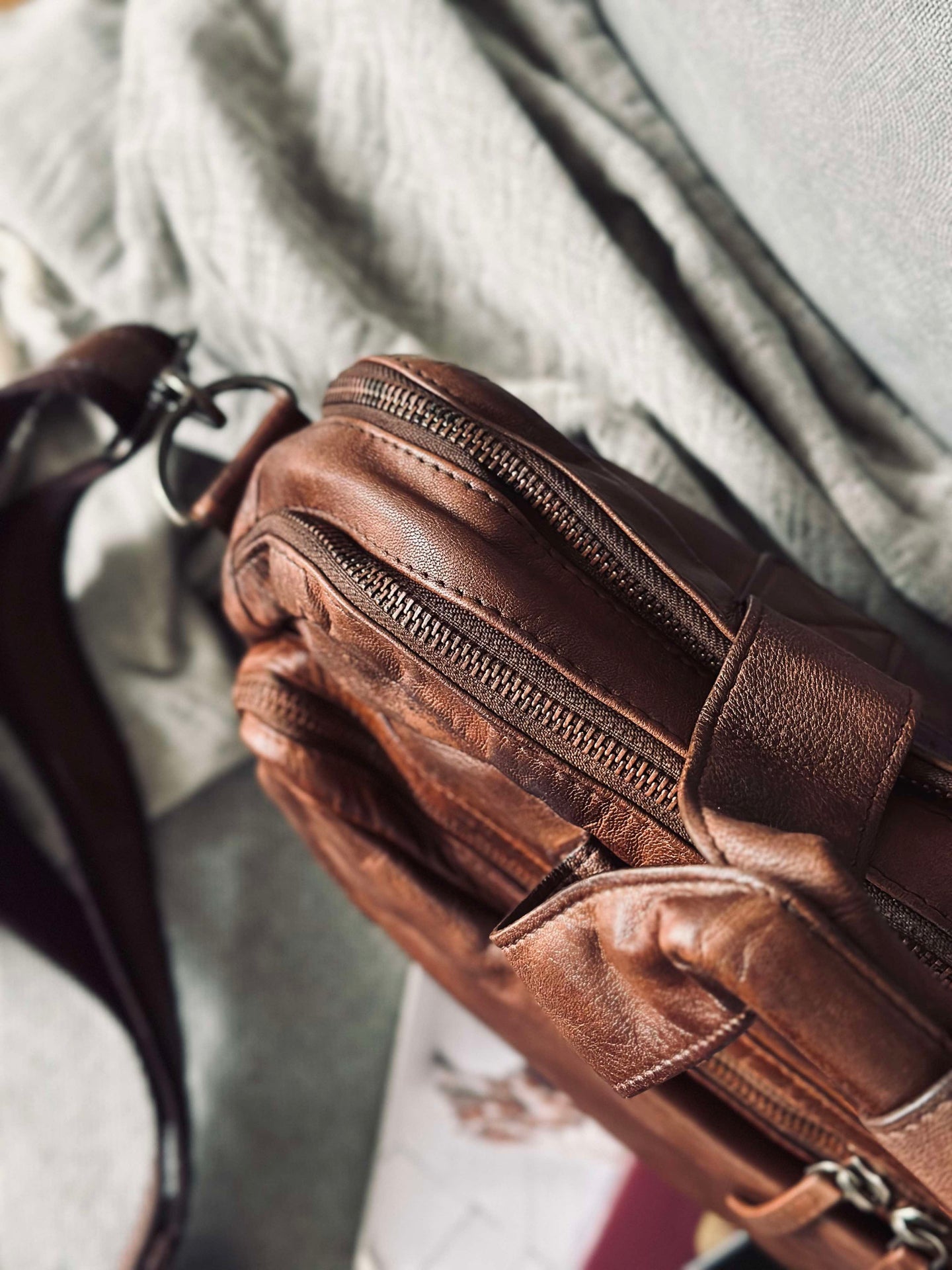 Arbetsväska - Brown Cow leather