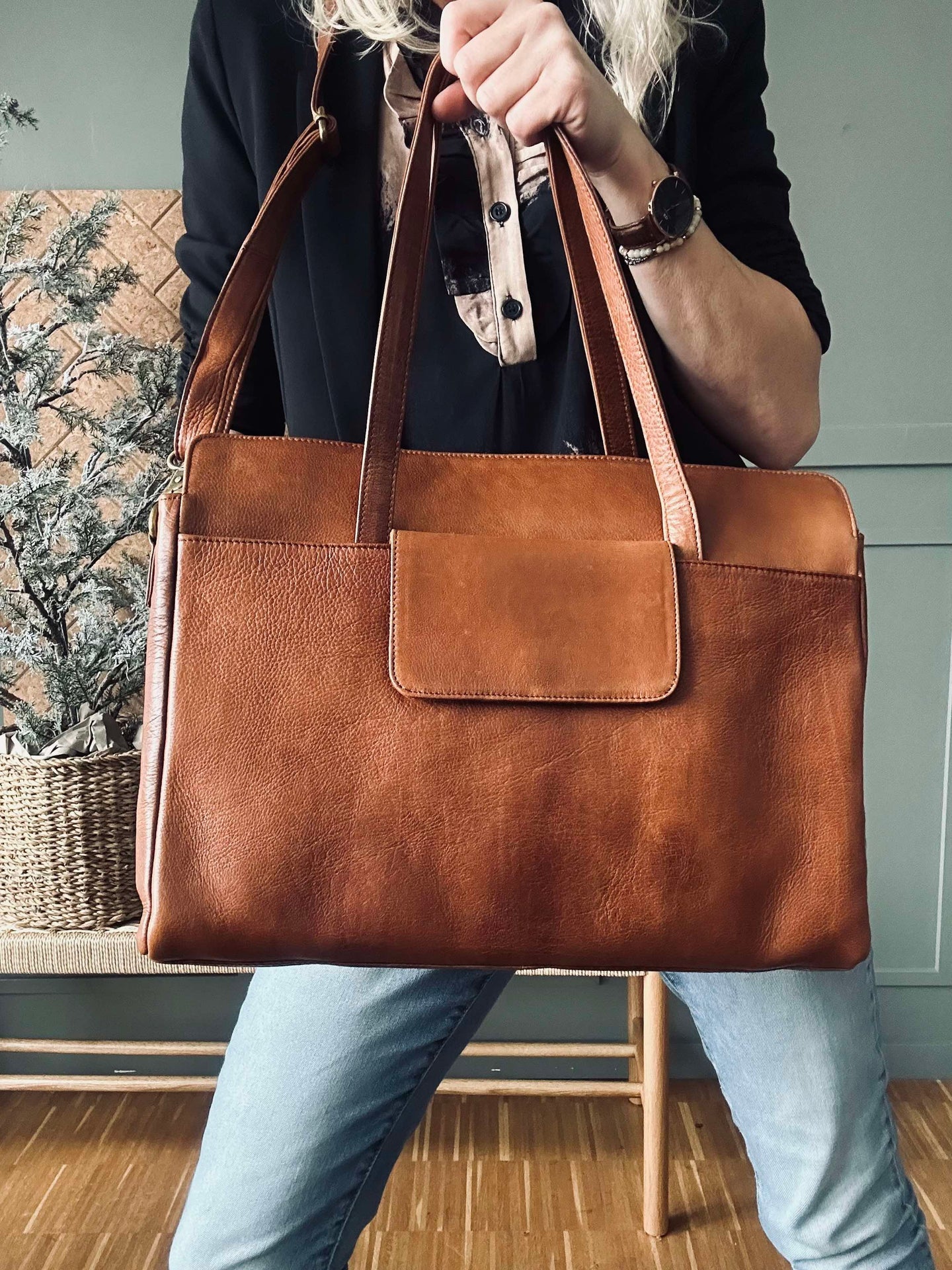 Elvira arbetsväska Walnut